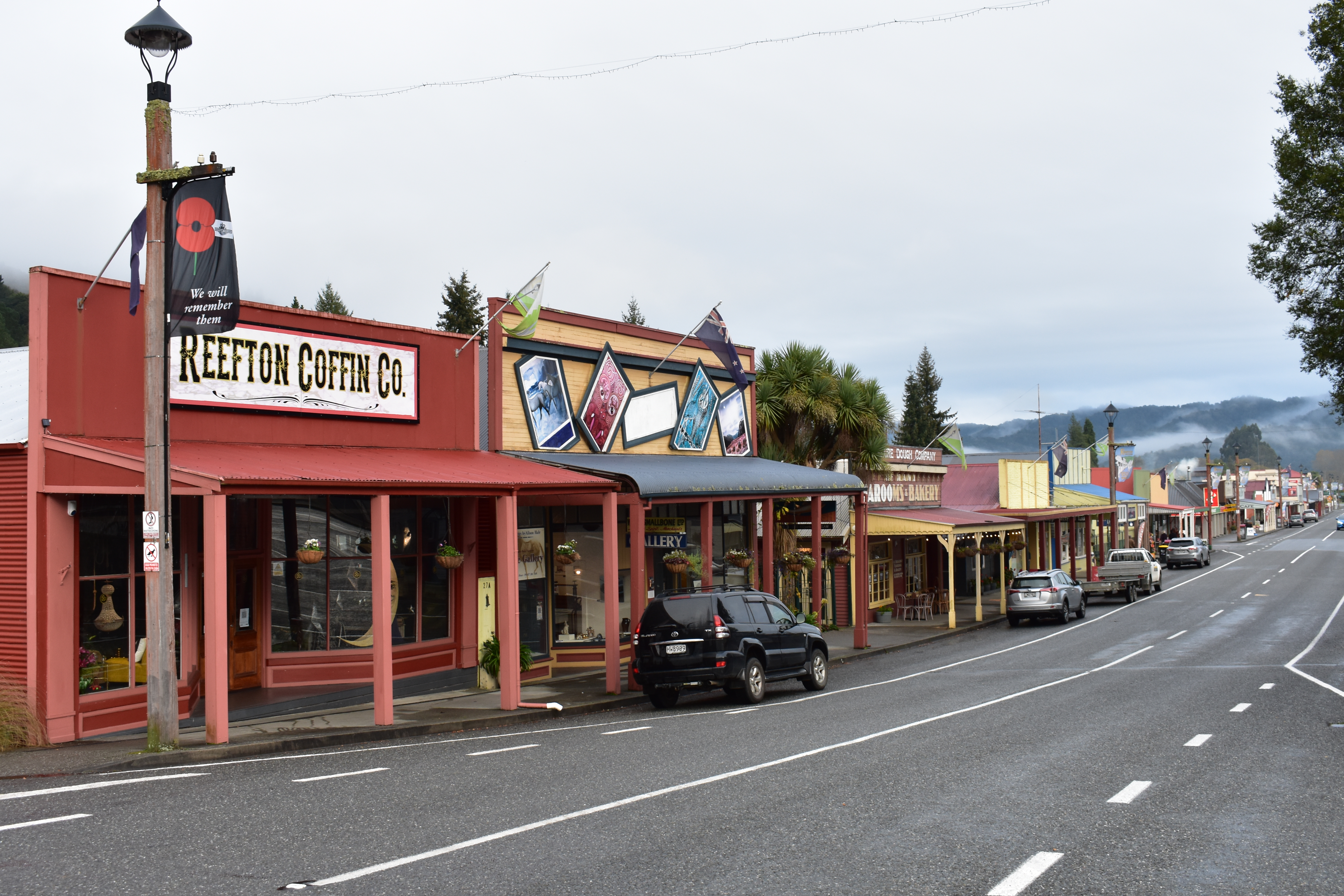 The main street in Reefton, a historic mining town on the West Coast, struck again with gold fever. Photo / Kate MacNamara
