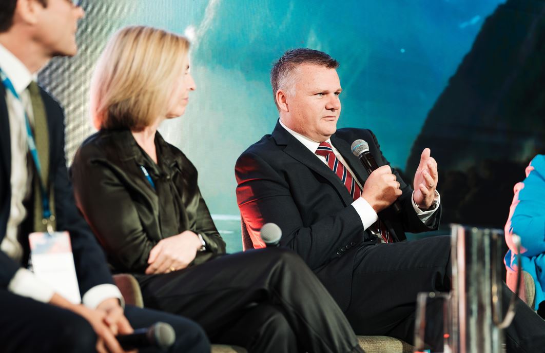 Fonterra CEO Miles Hurrell, seen here at the 2023 China Business conference, says the co-op is prepared for disruption in global supply chains.