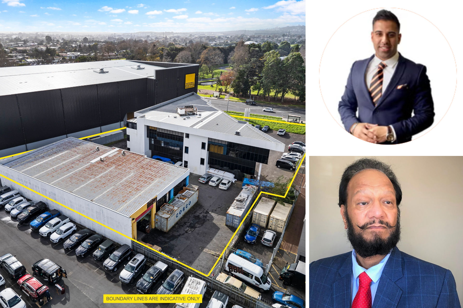 The Herald understands Karam Dhadli (top) made the winning bid to buy 609-611 Great South Rd in Auckland after it was put into a forced sale to recover a debt owed by a trust run by Davinder Rahal (bottom) and his wife.