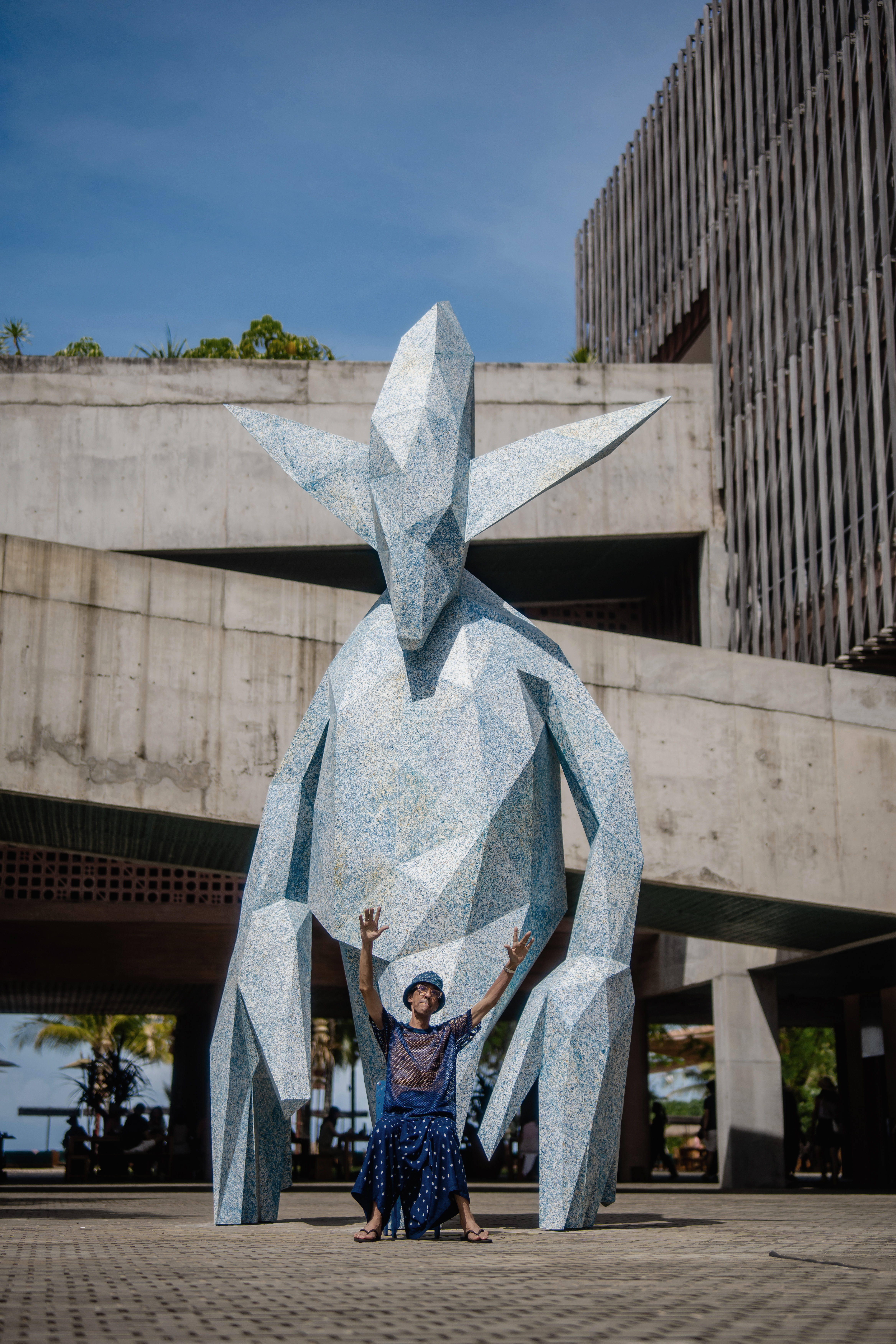Made by NYC-based Leonard Hilton McGurr, known as Futura 2000, this sculpture at Desa Potato Head is made from waste plastic. Photo / Dwinanda Aldyan