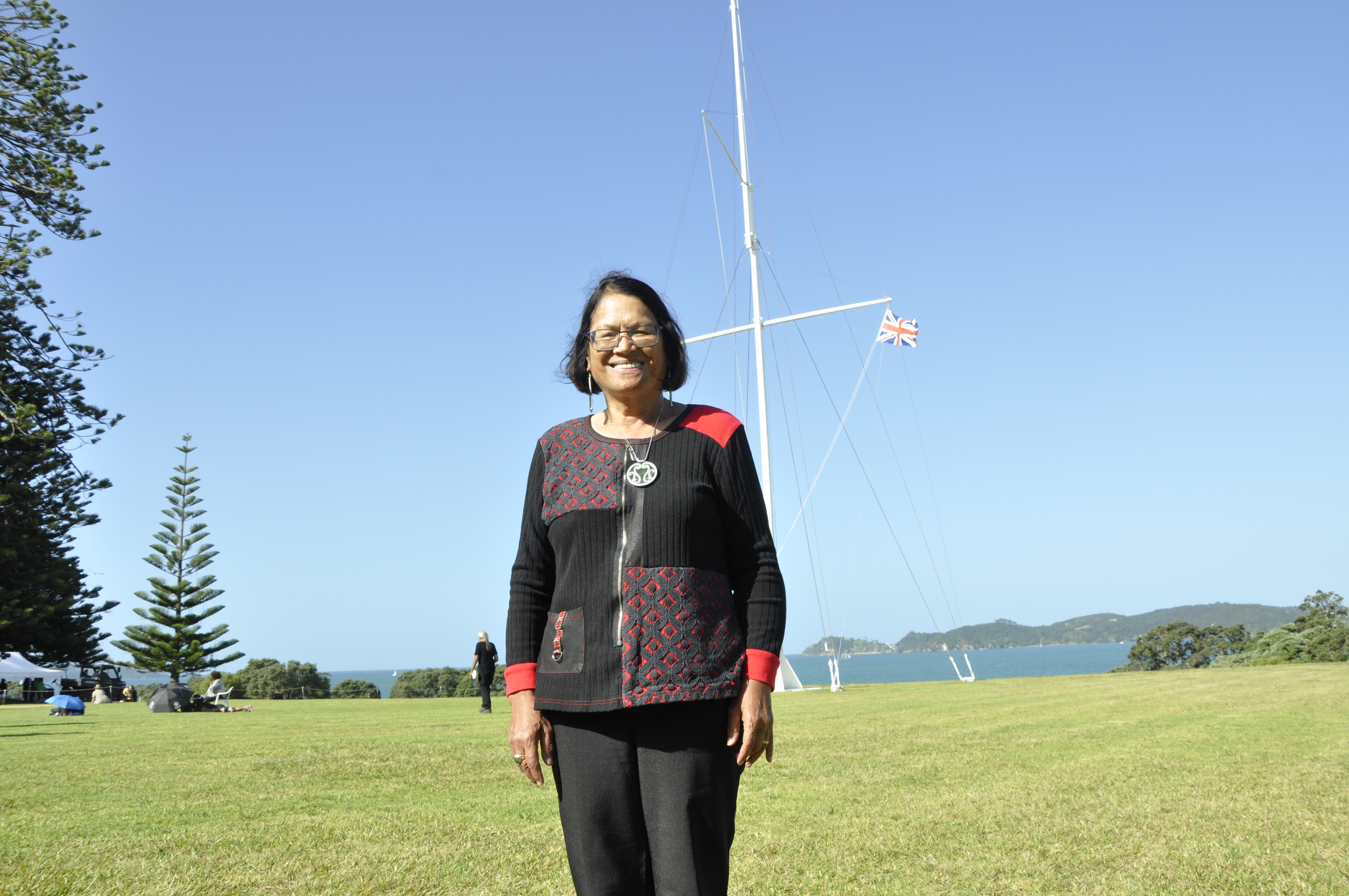 Lady Tureiti Moxon at Waitangi Treaty Grounds.