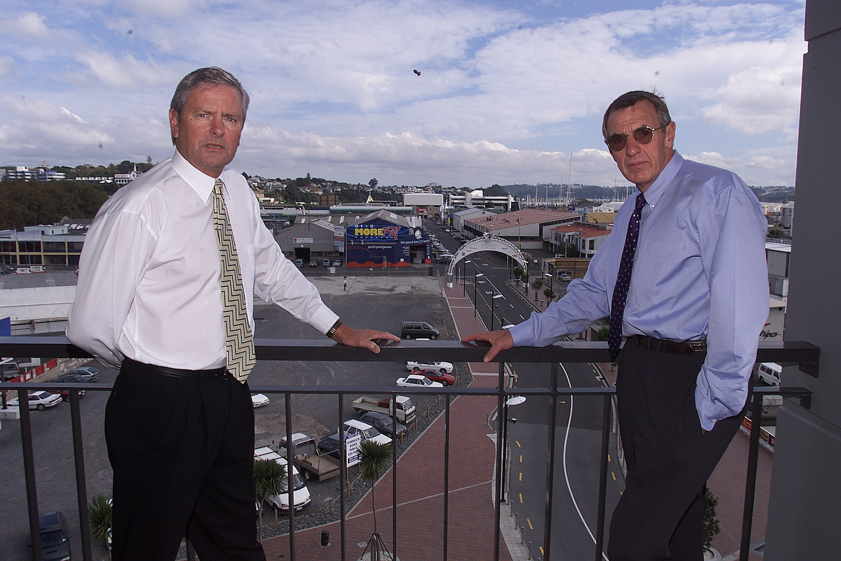 Adrian Burr (right), previously of Viaduct Harbour Holdings with Mark Wyborn (left). Photo / NZ Herald