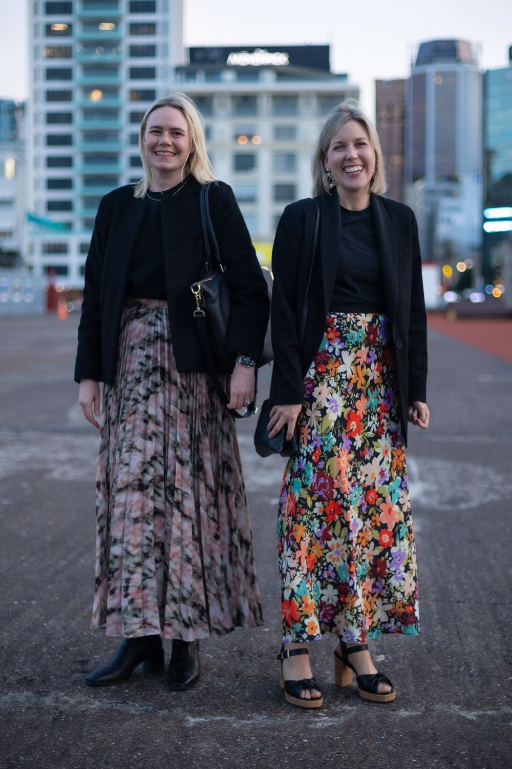 Catherine Bennett and Lauren Brown both wear 