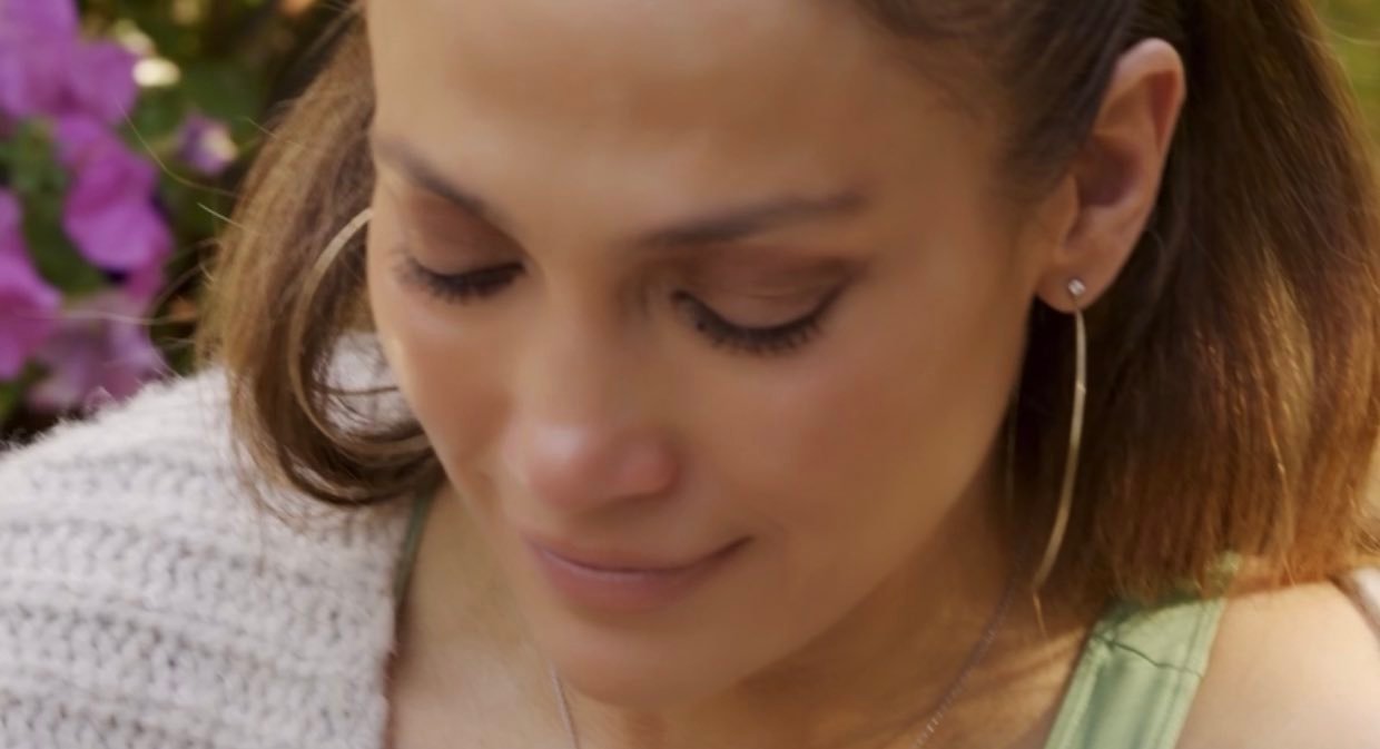 In the post J Lo gets emotional.