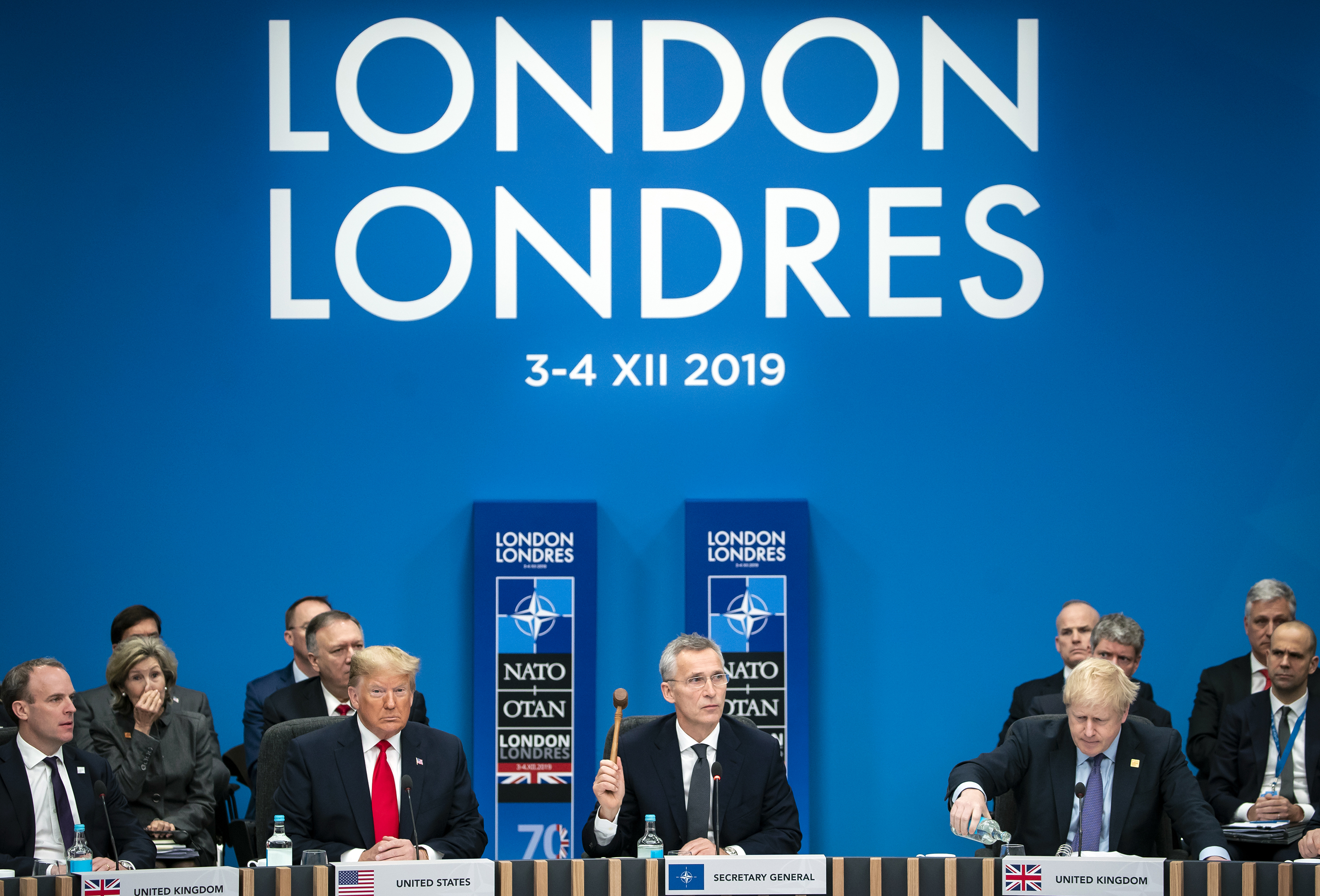 Trump during a meeting of Nato leaders in England in 2019. Photo / Al Drago, The New York Times