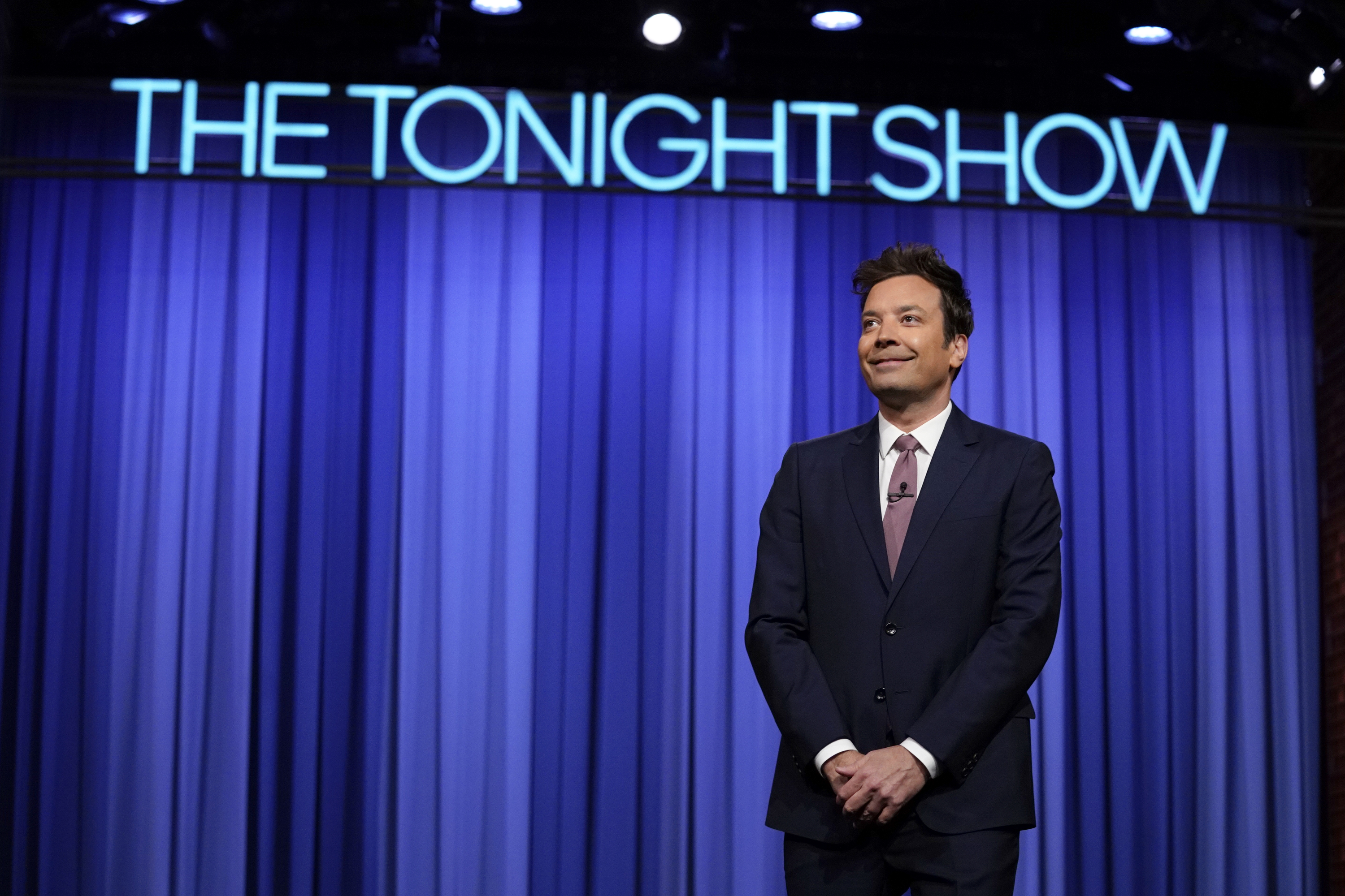 The Tonight Show host Jimmy Fallon during the monologue segment on Friday, April 28, 2023. Photo / Getty Images