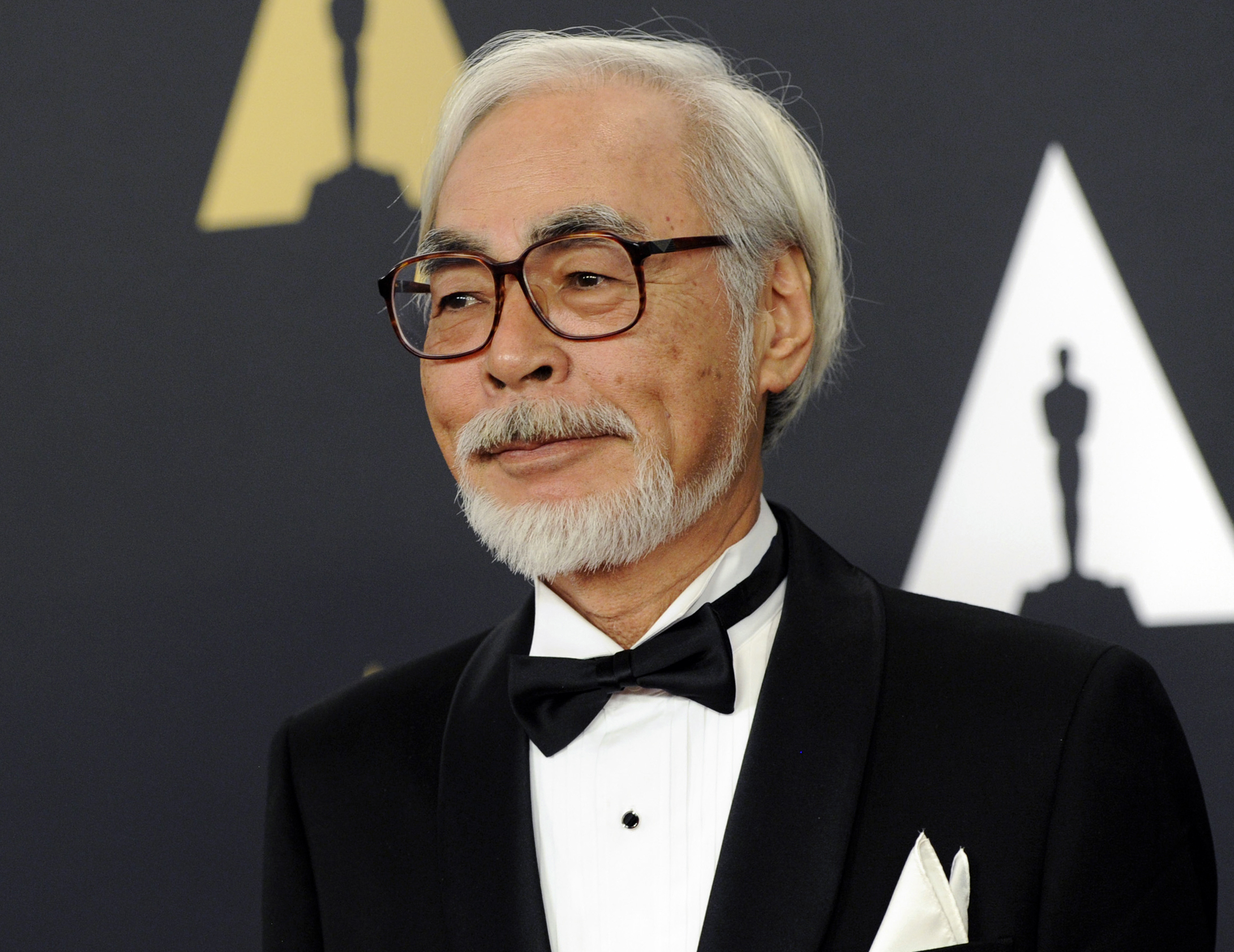 Hayao Miyazaki in 2014. He skipped the Oscars this year, though his film won best animated feature. Photo / AP