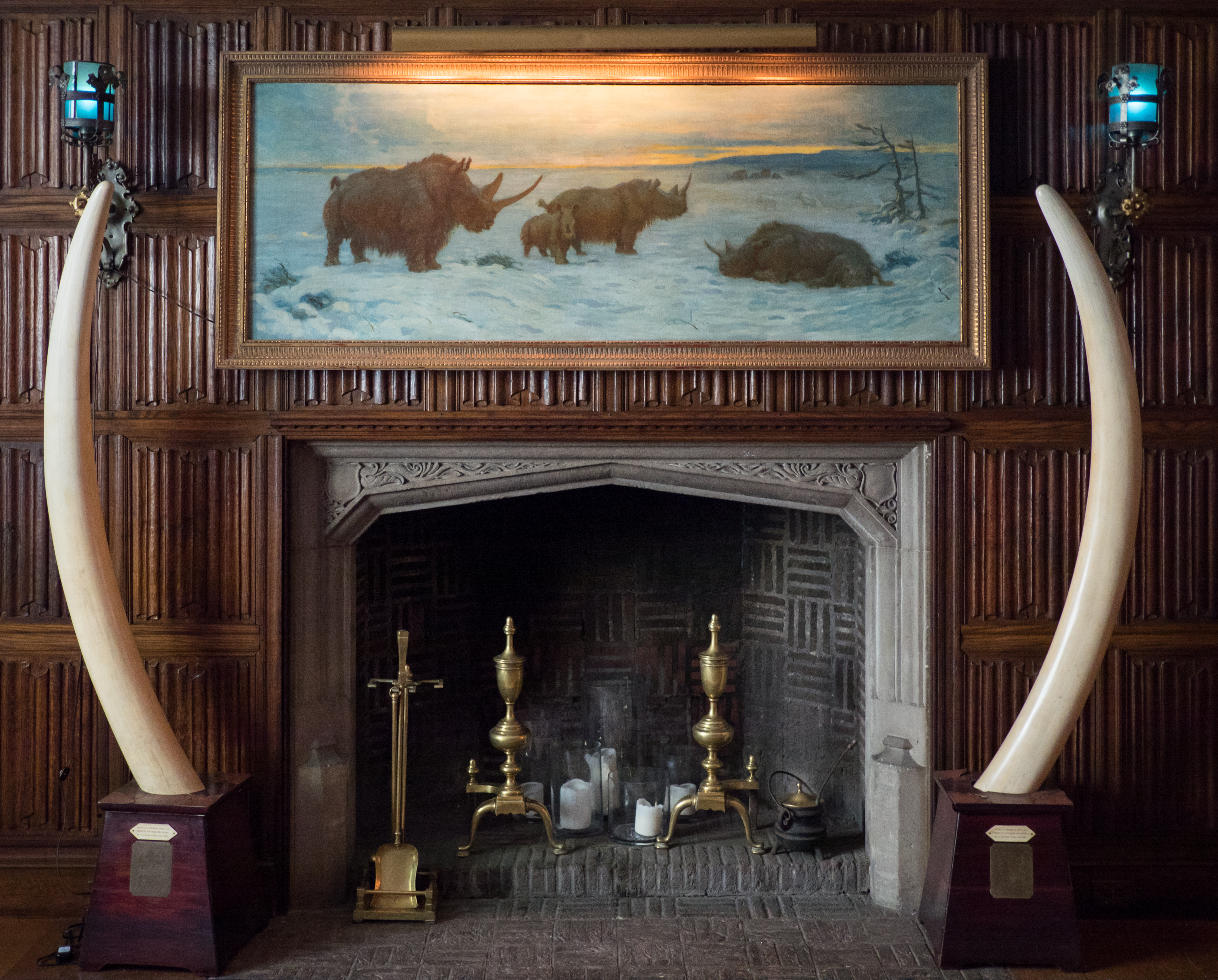 The ornate fireplace of the Explorers Club of New York at 46 East 70th Street. Photo / Wikimedia Commons