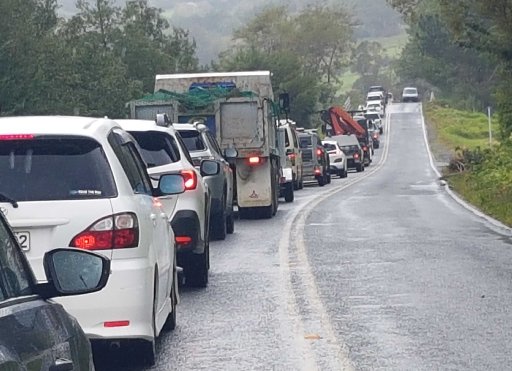 Authorities have allowed heavy vehicles under 50 tonnes on the Paparoa Oakleigh Rd. Photo / Peter de Graaf