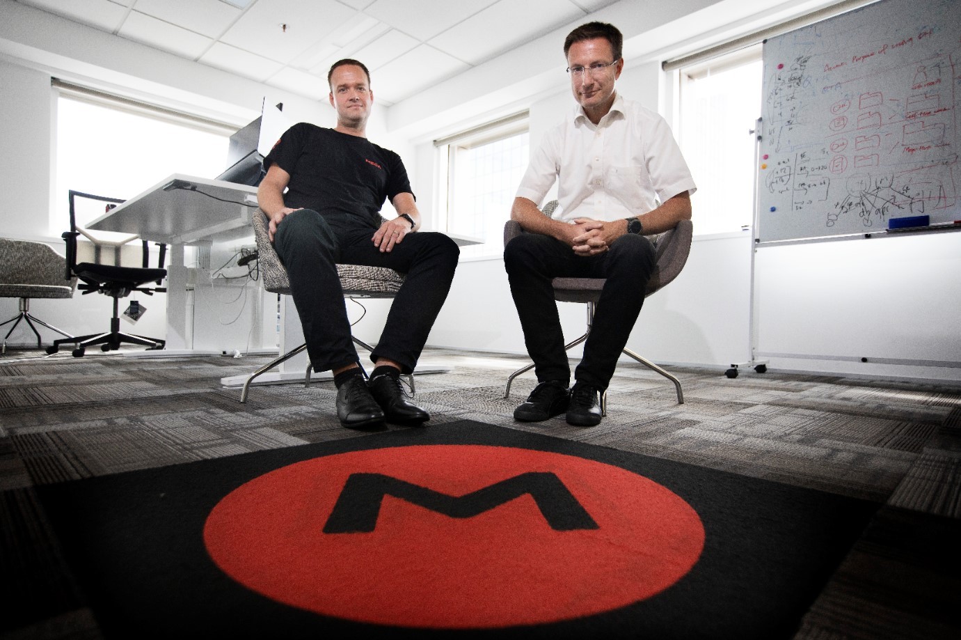 Mega cloud storage site co-founders Bram van der Kolk and Mathias Ortmann. Photo / Mike Scott