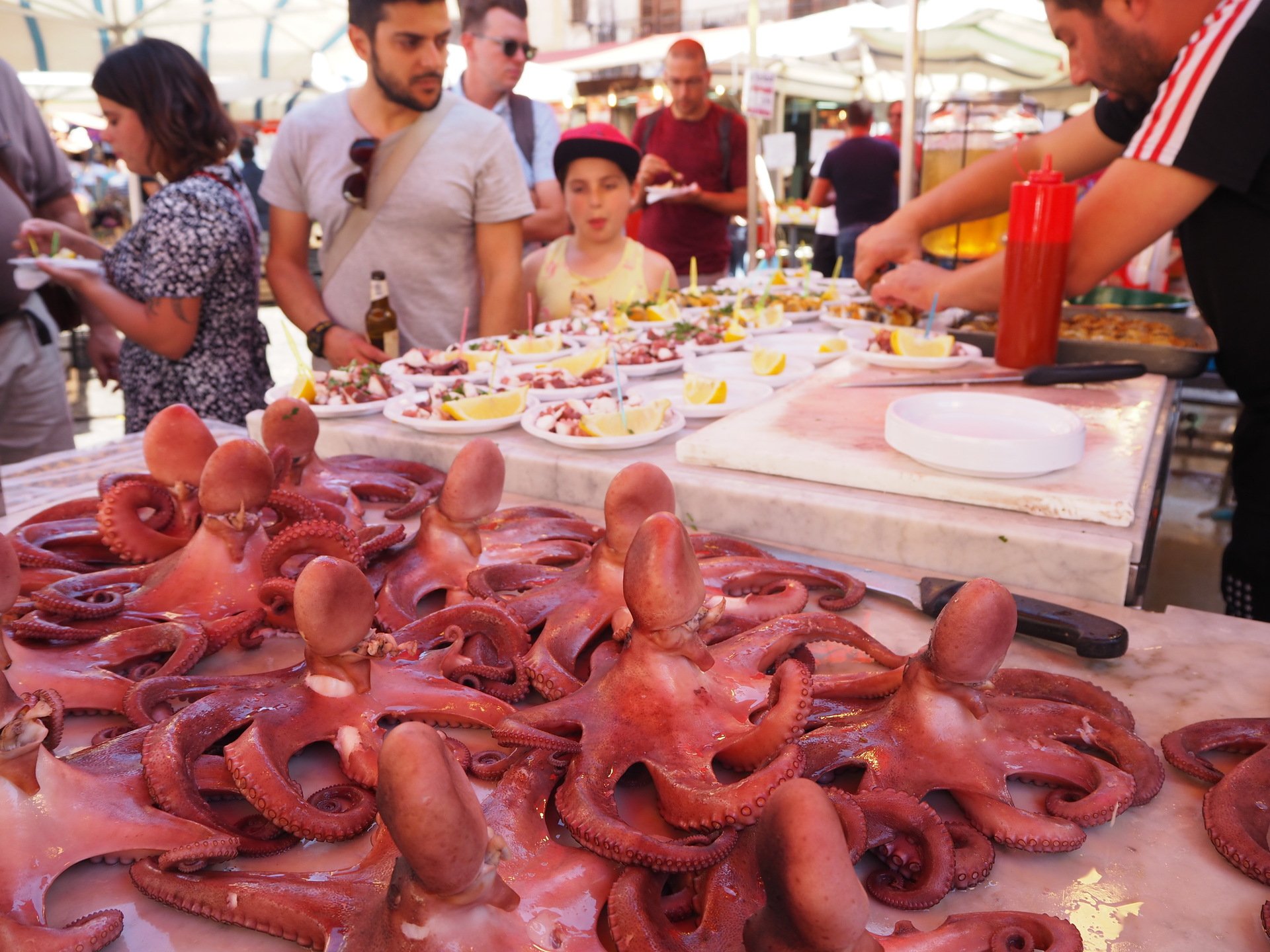 As an island, Sicily is blessed with a variety of seafood, best appreciated by wandering through a morning market. Photo / Anna King Shahab