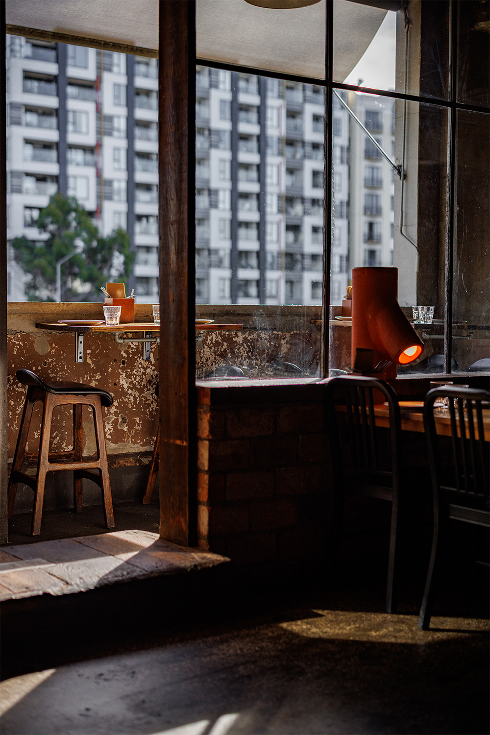 The restaurant also has seating on a sunny balcony. Photo / Babiche Martens