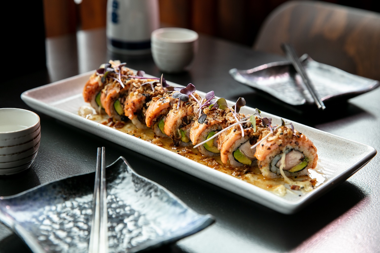 The salmon sushi on the menu at Yume. Photo / Babiche Martens