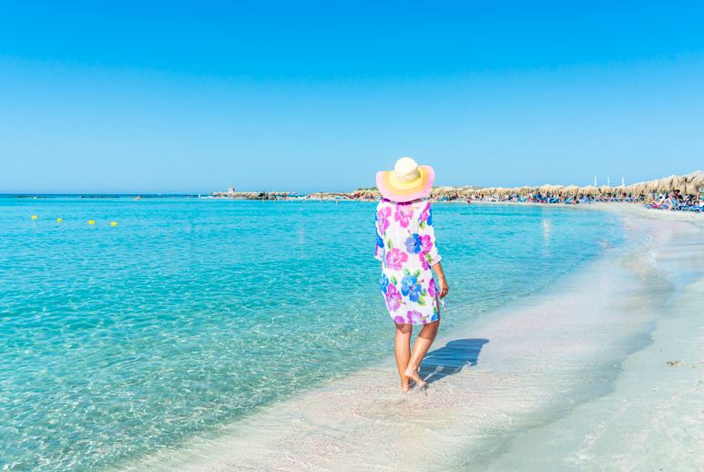 The silky pink sands of Crete’s Elafonisi Beach are Insta-famous. Photo / Getty Images