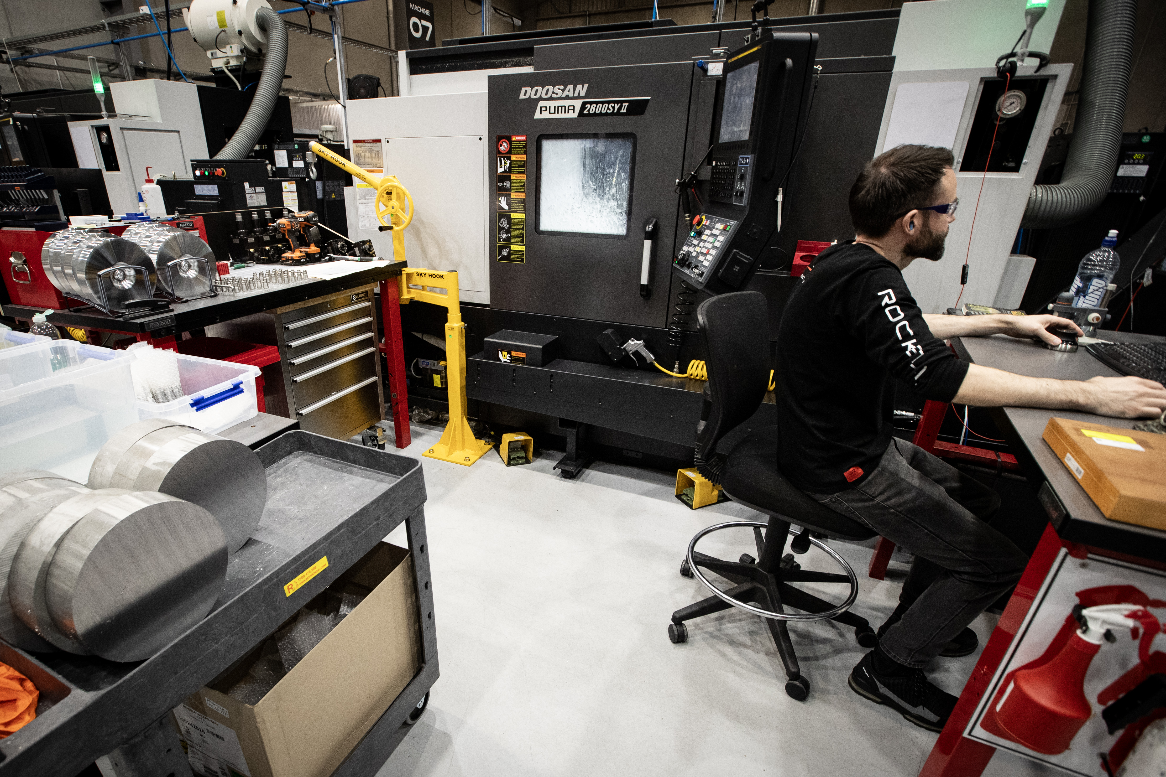 Inside the machine shop - in a neigbhouring building taken over by Rocket Lab. Photo / Jason Oxenham.
