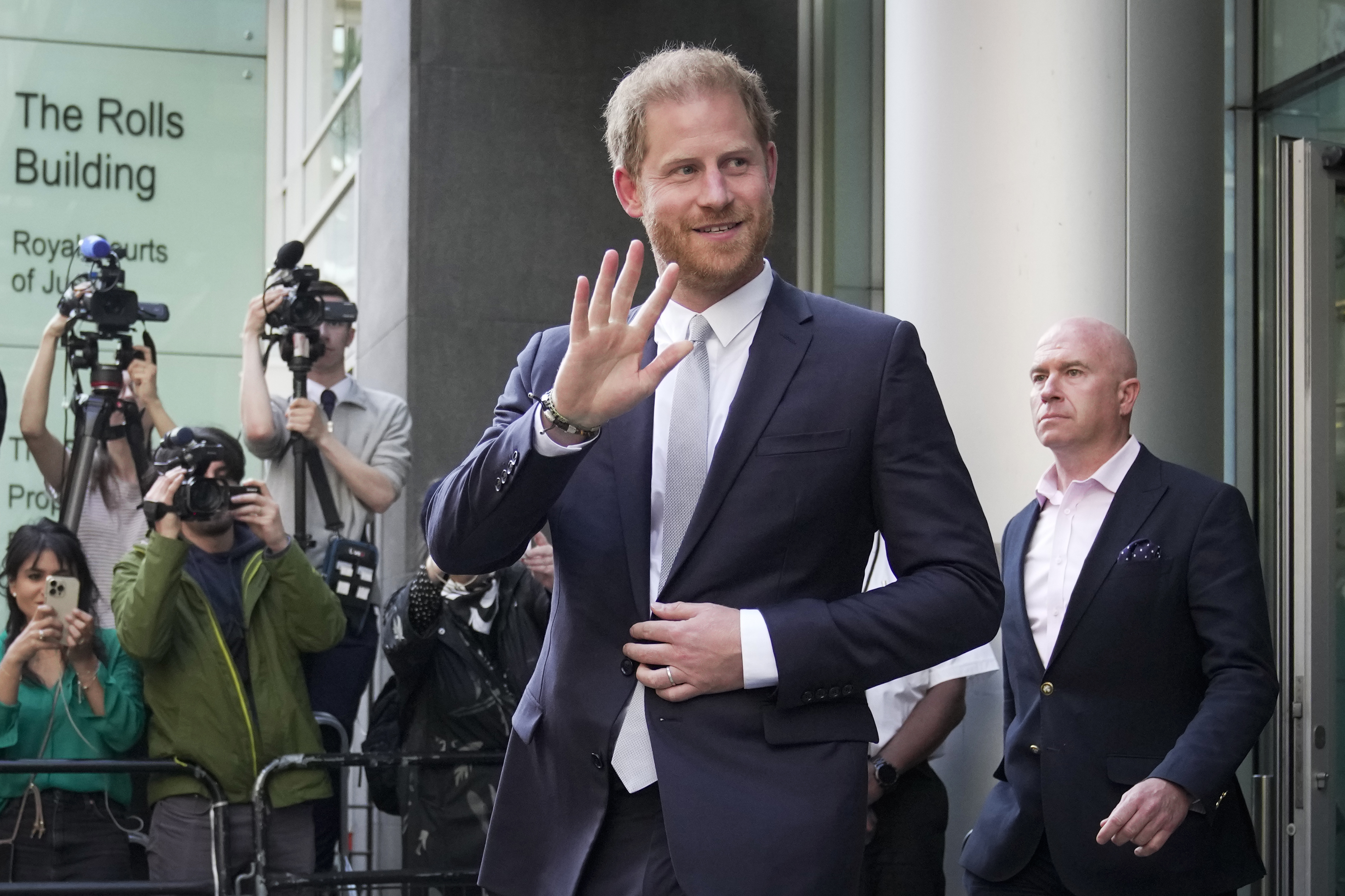 Prince Harry leaves the High Court after giving evidence in London, Wednesday, June 7, 2023 Photo / AP