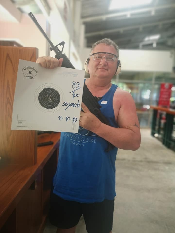 Government Minister Shane Jones shows off his shooting prowess while on vacation overseas. Photo / Facebook
