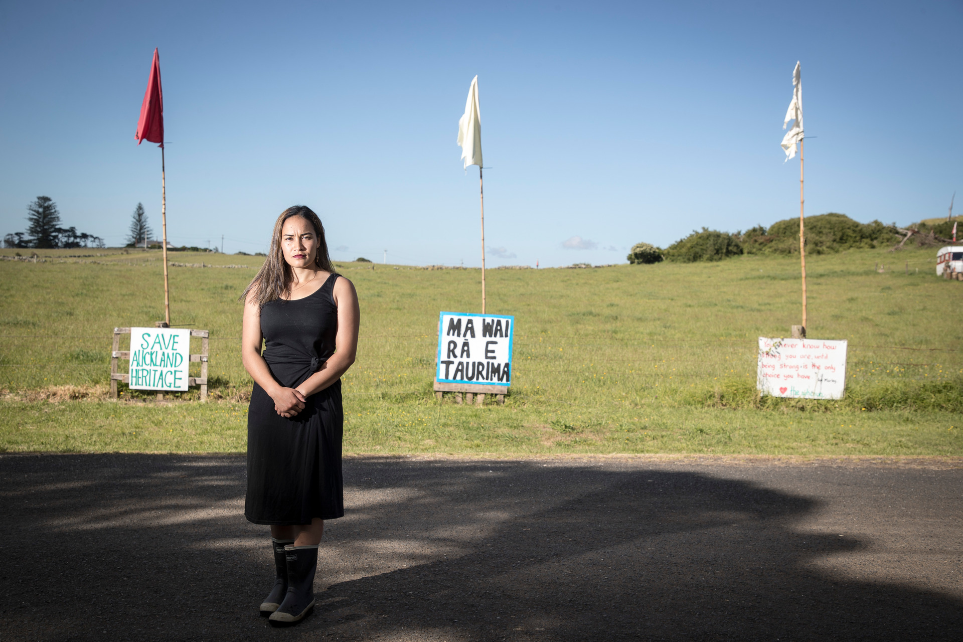 Pania Newton at Ihumatao. Photo/Michael Craig 