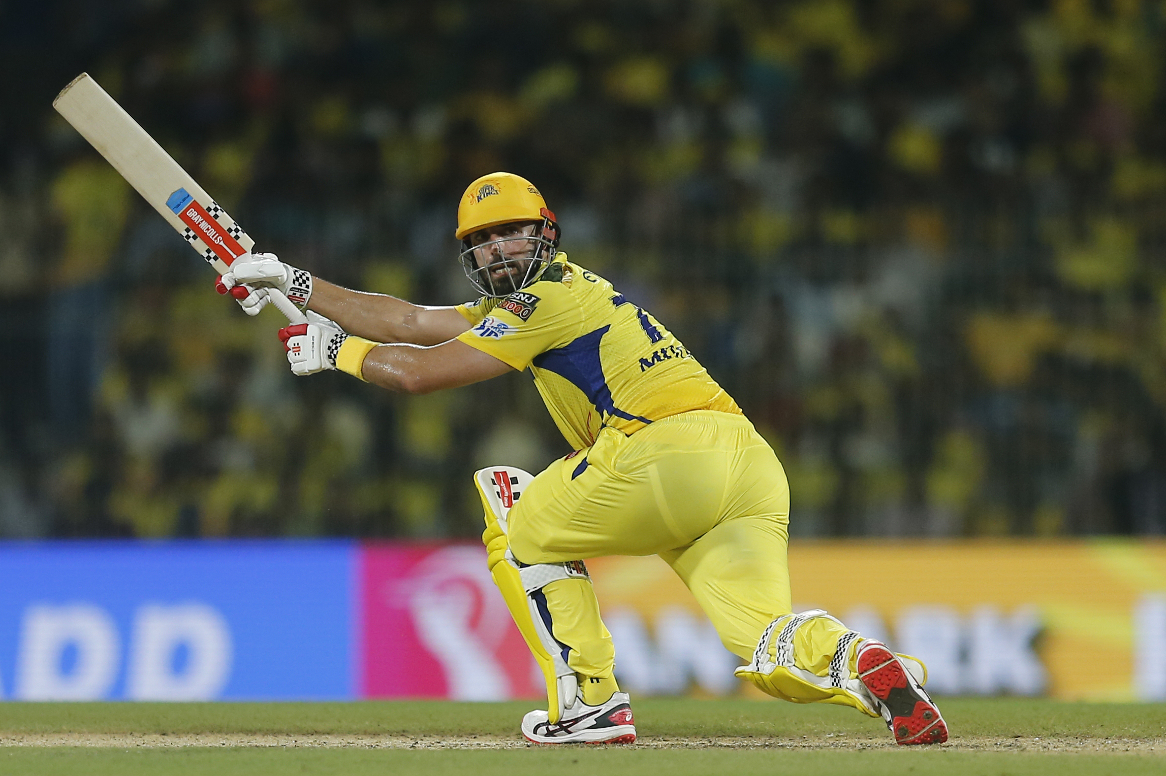 After shelling out seven figures to snare him, Chennai Super Kings have used Daryl Mitchell in all five games, albeit with modest results. Photo / AP