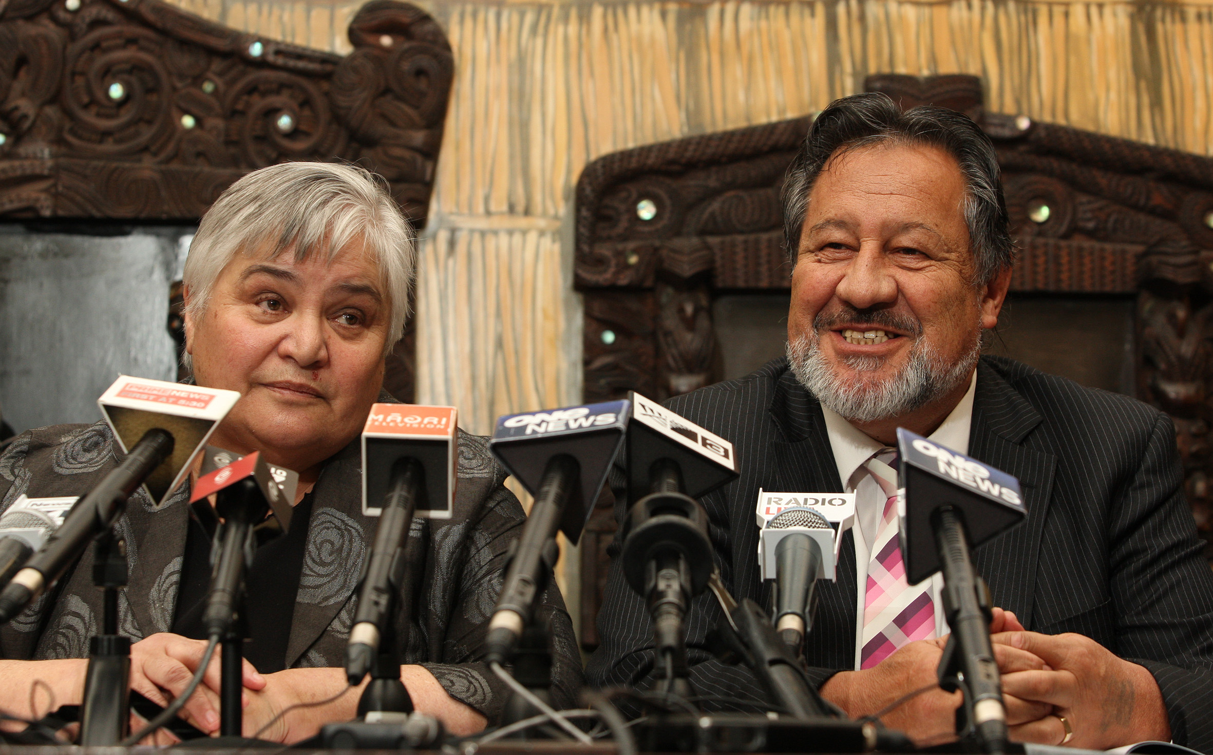 Māori Party co-leaders Dame Tariana Turia and Pita Sharples in July 2009 at a press conference to discuss a review of the Foreshore and Seabed Act. Photo / Mark Mitchell