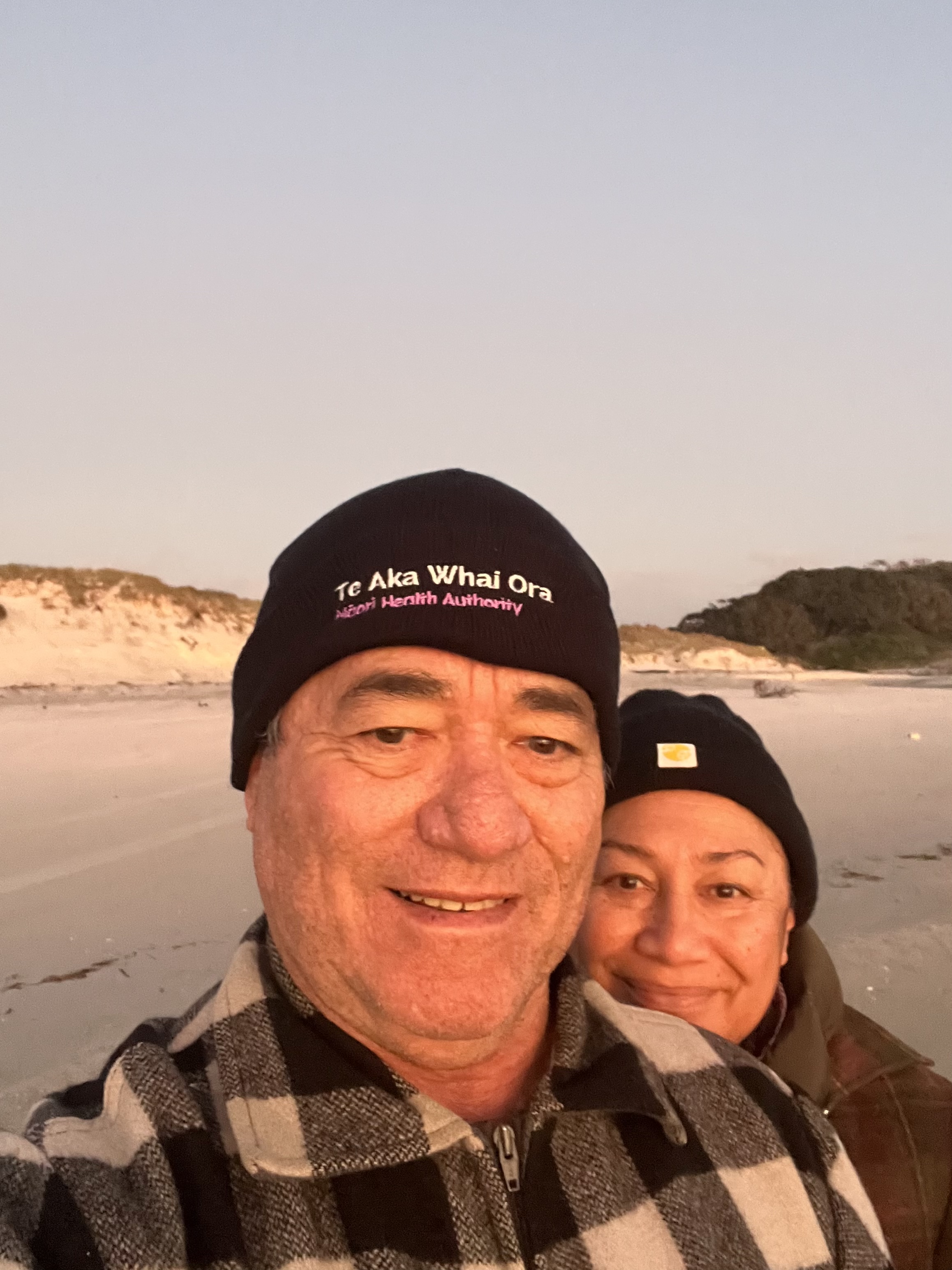 Three time kidney transplant recipient John Kearns and wife Maeva.