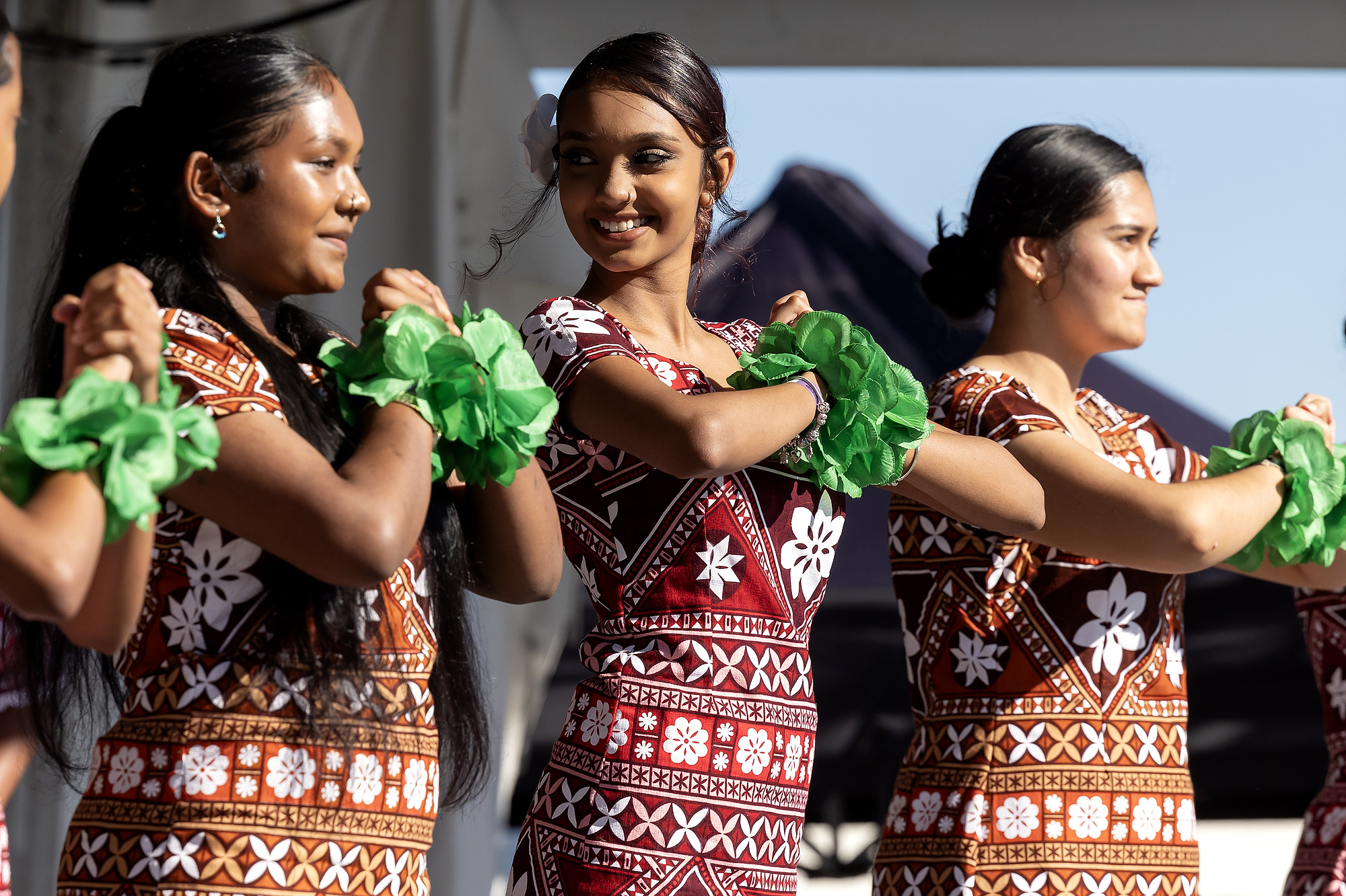 Alfriston College's Fijian group performs on the Diversity Stage today. Photo / BC Photography