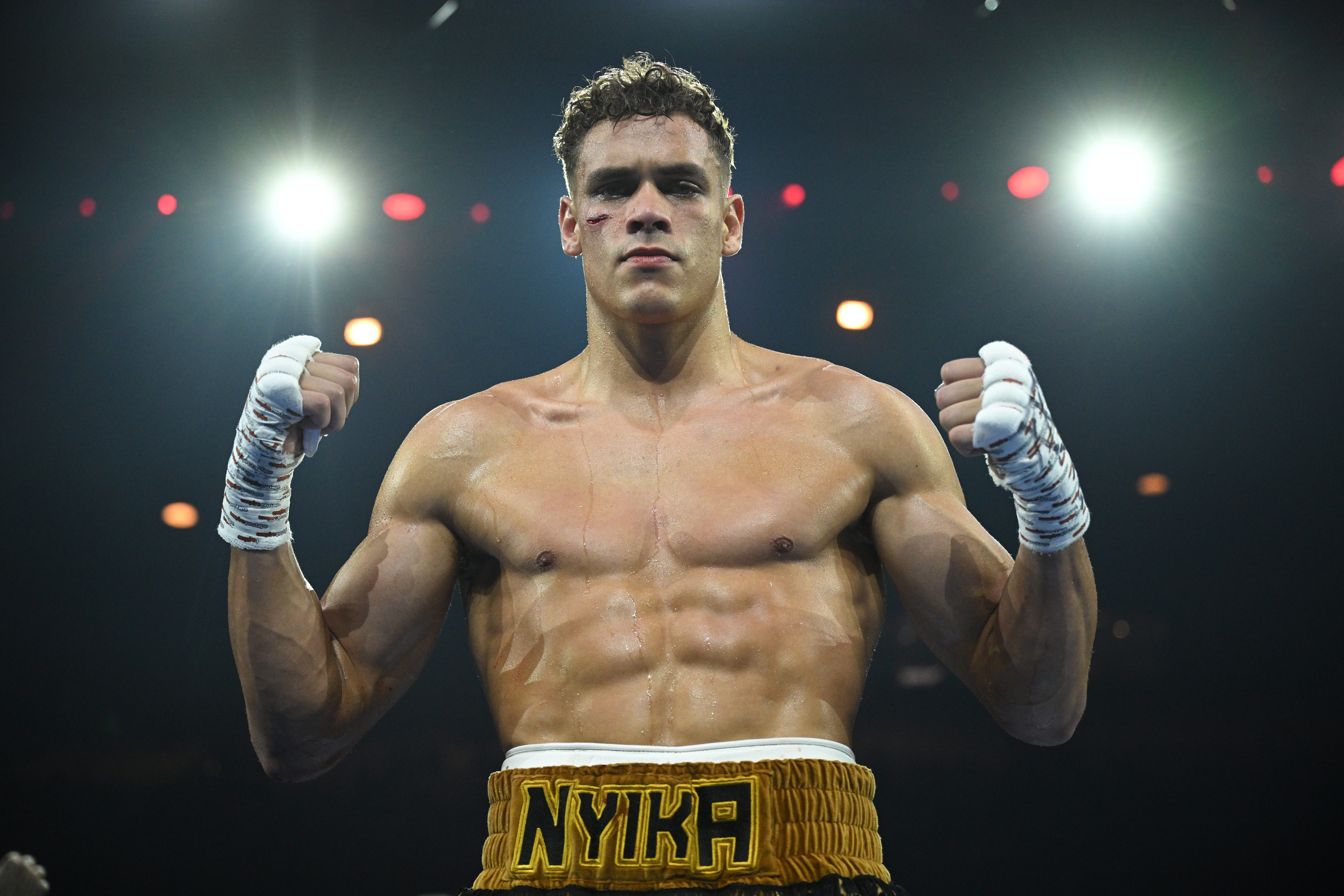 David Nyika fights interim world title challenger Robert 'the Butcher' Berridge in Queensland this week. Photo / Photosport