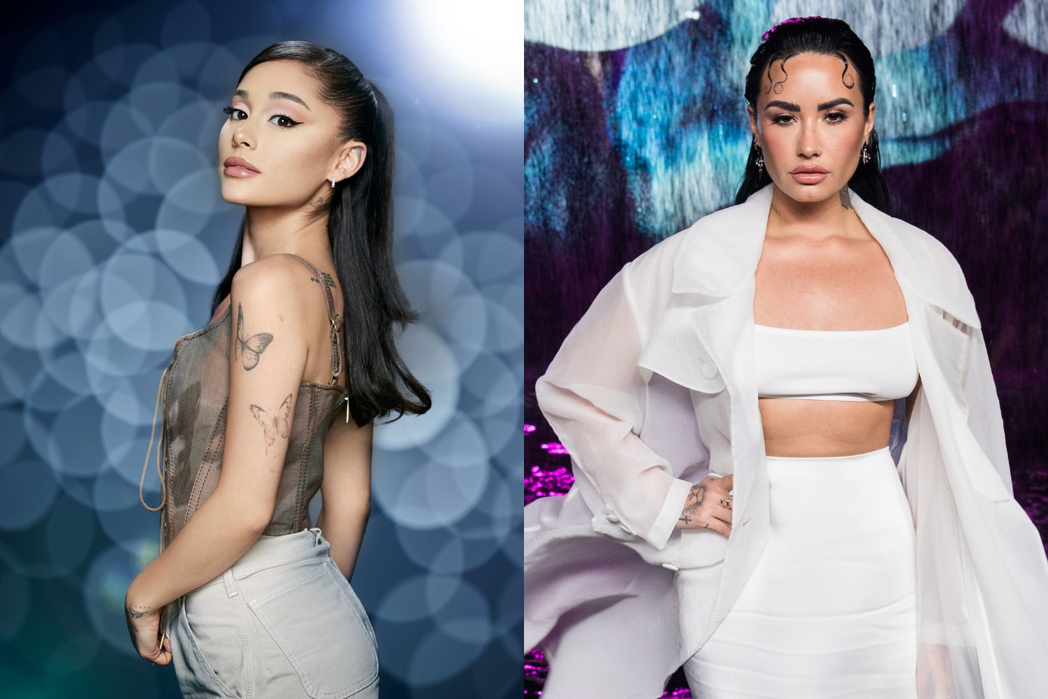 Scooter Braun has been dumped by three major celebs including Ariana Grande and Demi Lovato, pictured - but who's going to drop him next? Photos / Getty Images