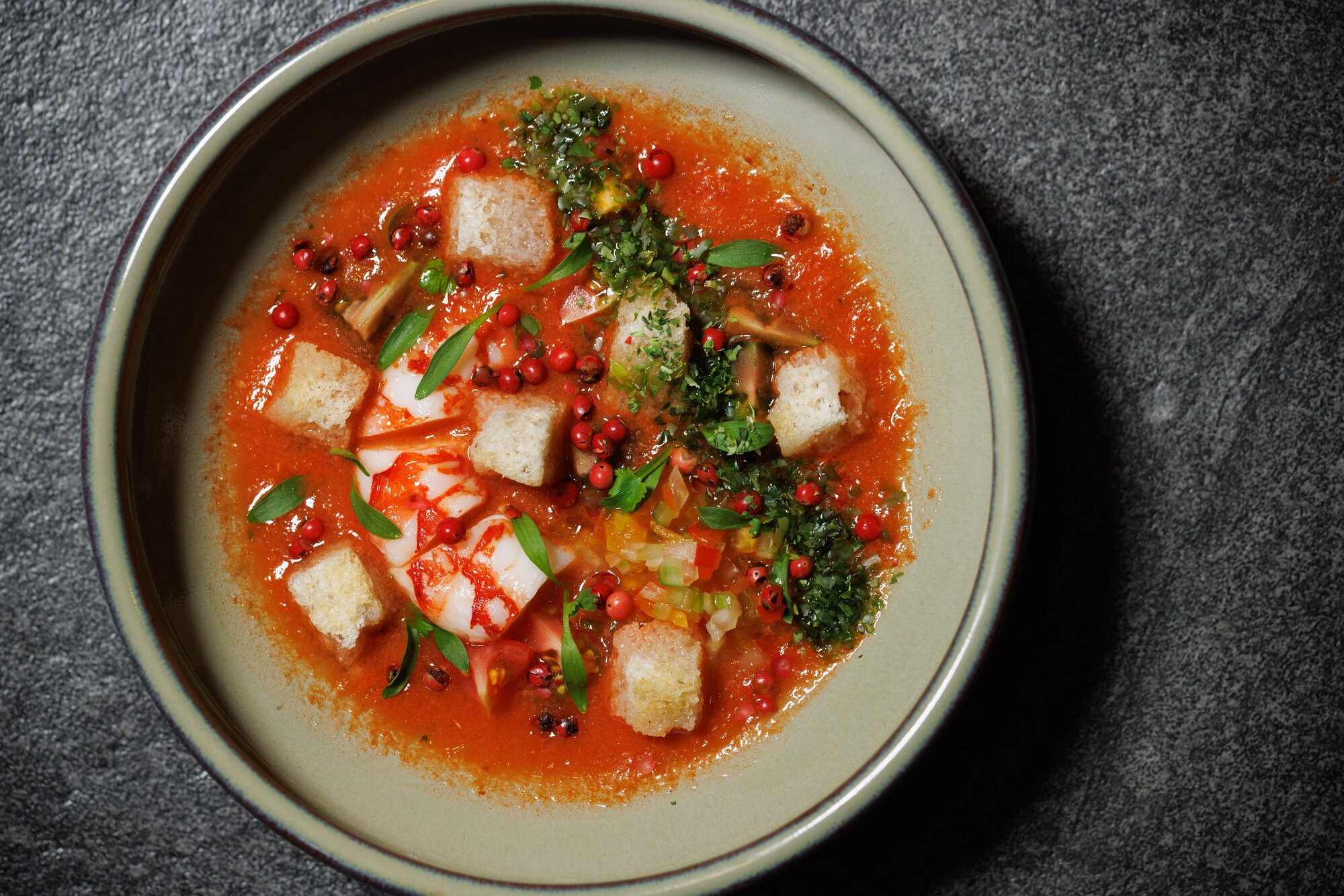 The watermelon gazpacho on the menu at Japanese restaurant Kureta. Photo / Babiche Martens