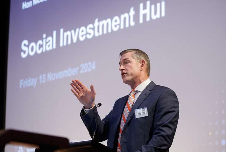 Social Investment Agency chief executive Andrew Coster at a social investment hui in Lower Hutt earlier this month. Photo / Mark Mitchell