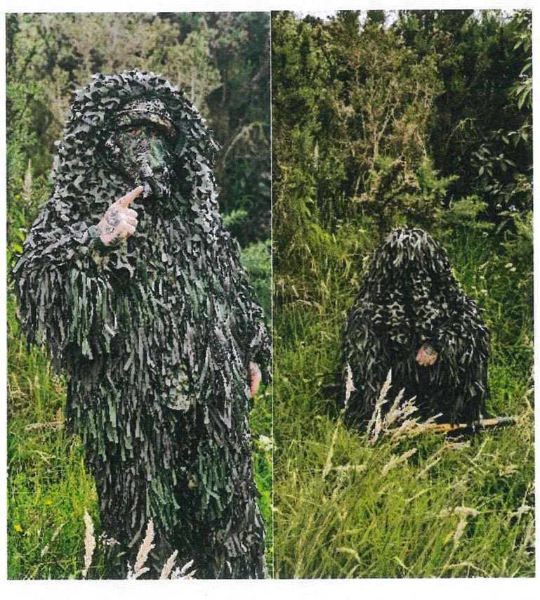 A member of the Comancheros wearing a camouflaged 