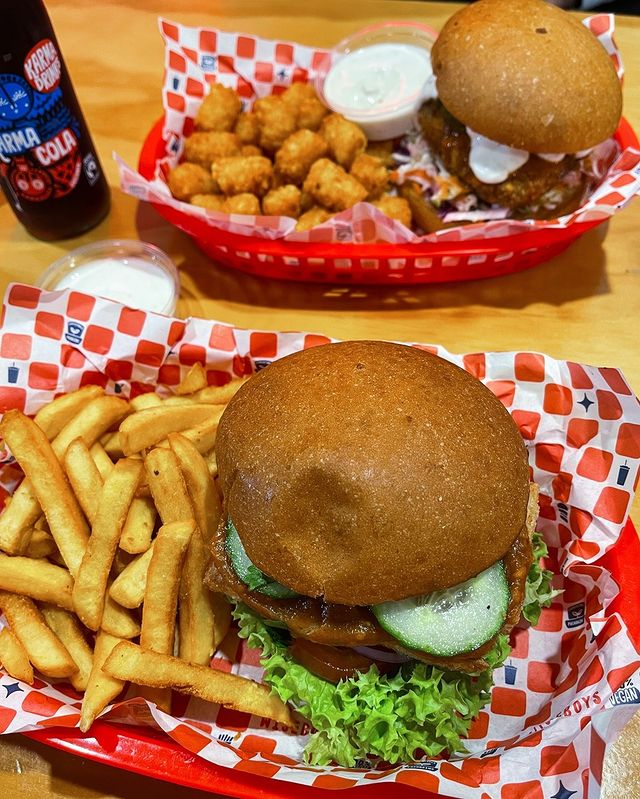 Wise Boys Burgers offers an entirely vegan and vegetarian menu. Photo / @wiseboysburgers