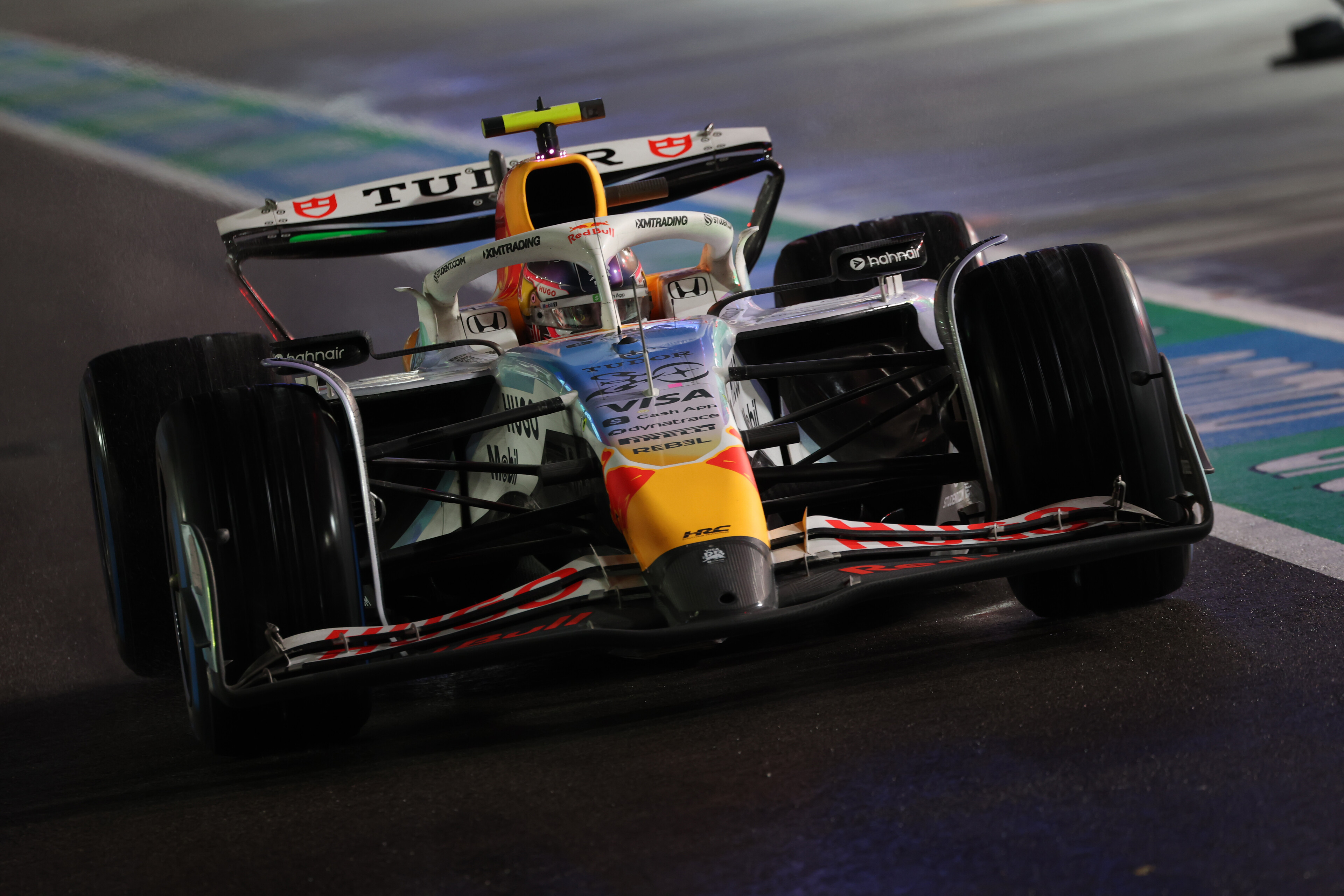 Liam Lawson in qualifying for the Las Vegas Grand Prix. Photo / Red Bull