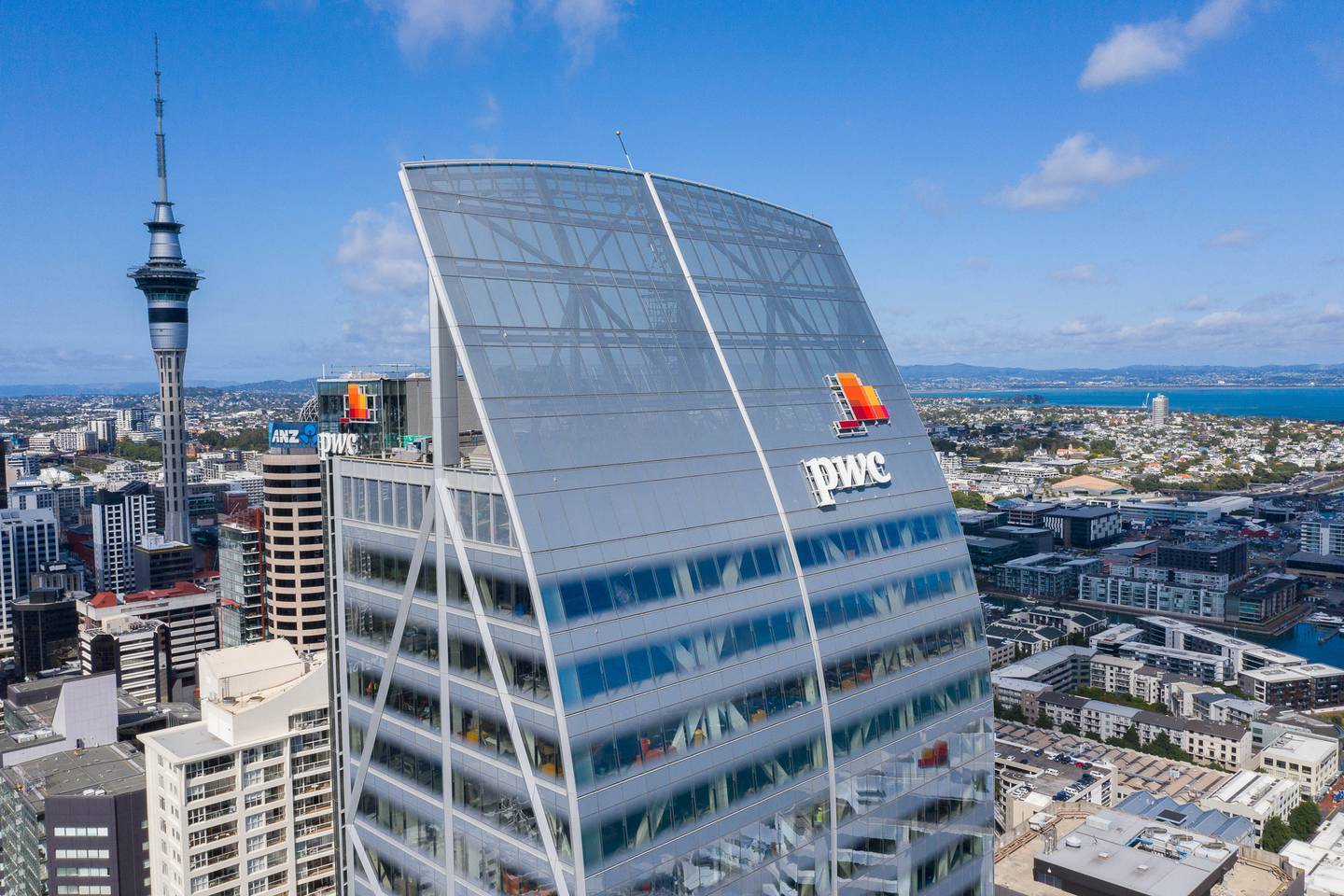 PwC NZ's office space above the Commercial Bay shopping centre.