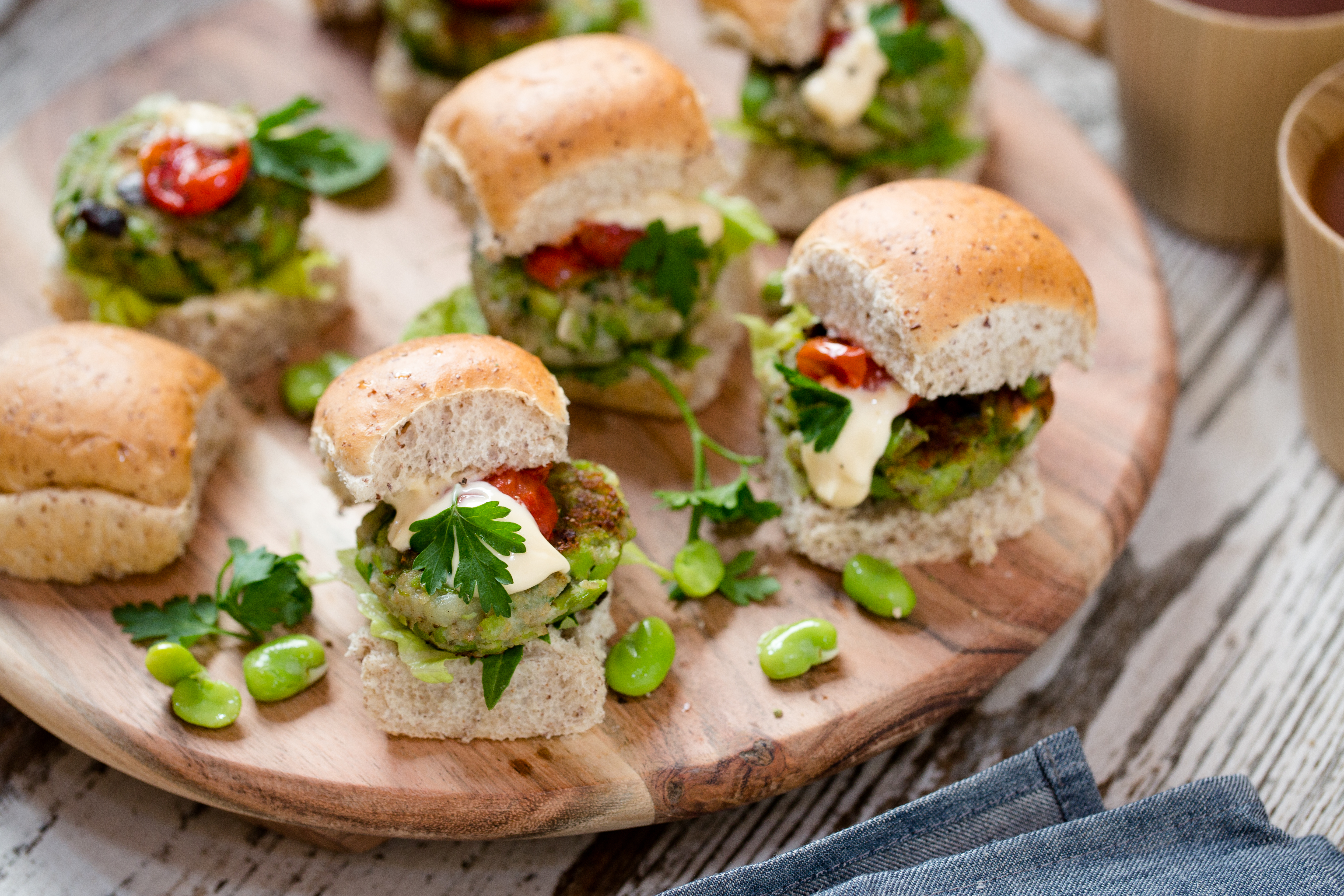 2017’s baby broad bean burgers. Photo / Babiche Martens