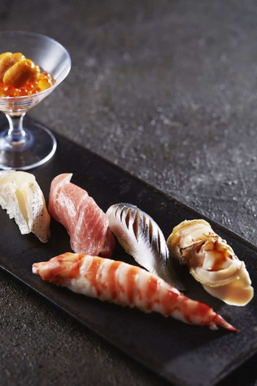 Sushi at Mizuki restaurant at the Ritz-Carlton.