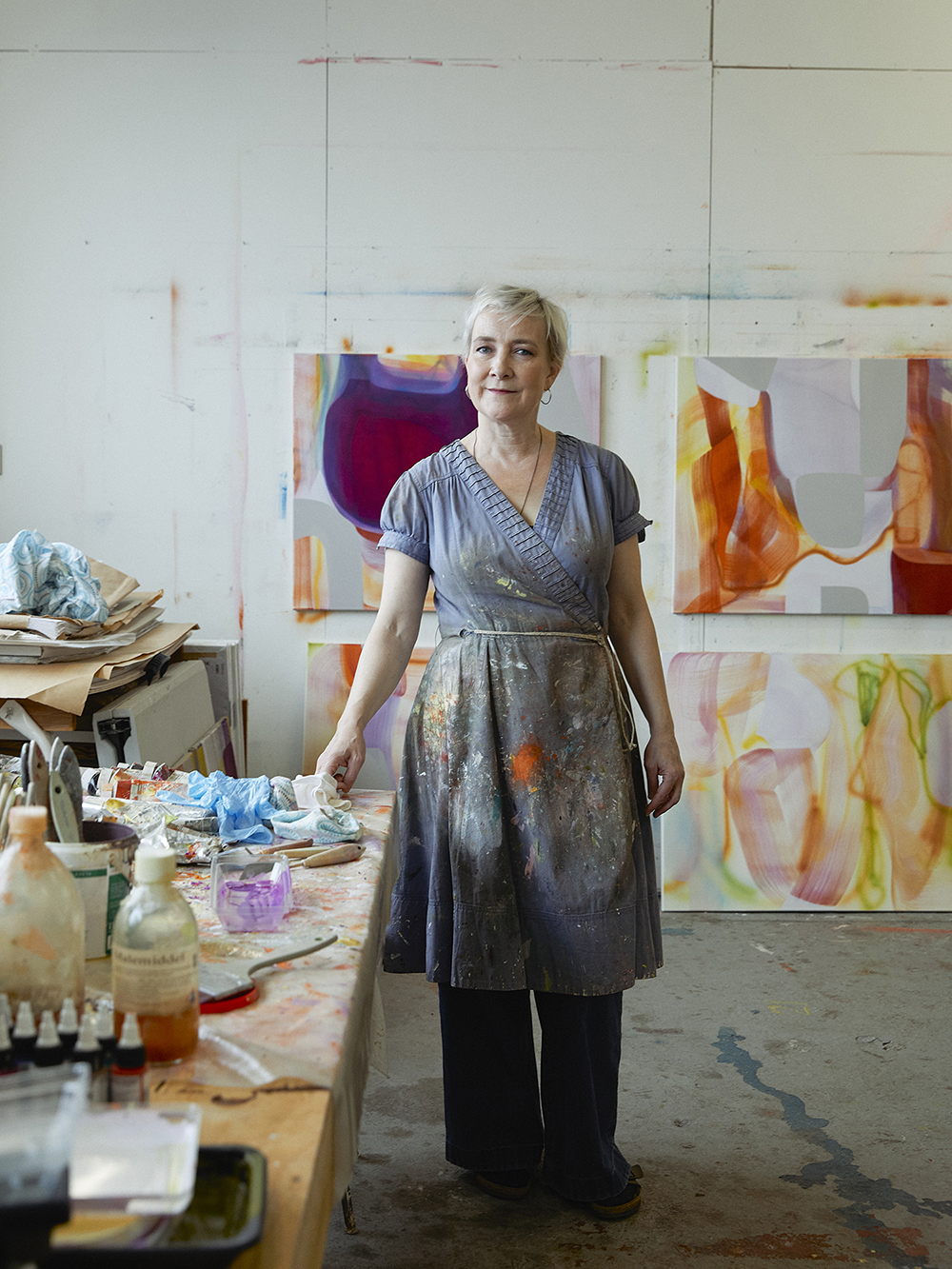 The artist Hansina Iversen at her studio in Tórshavn. Photo / David B. Torch, The New York Times
