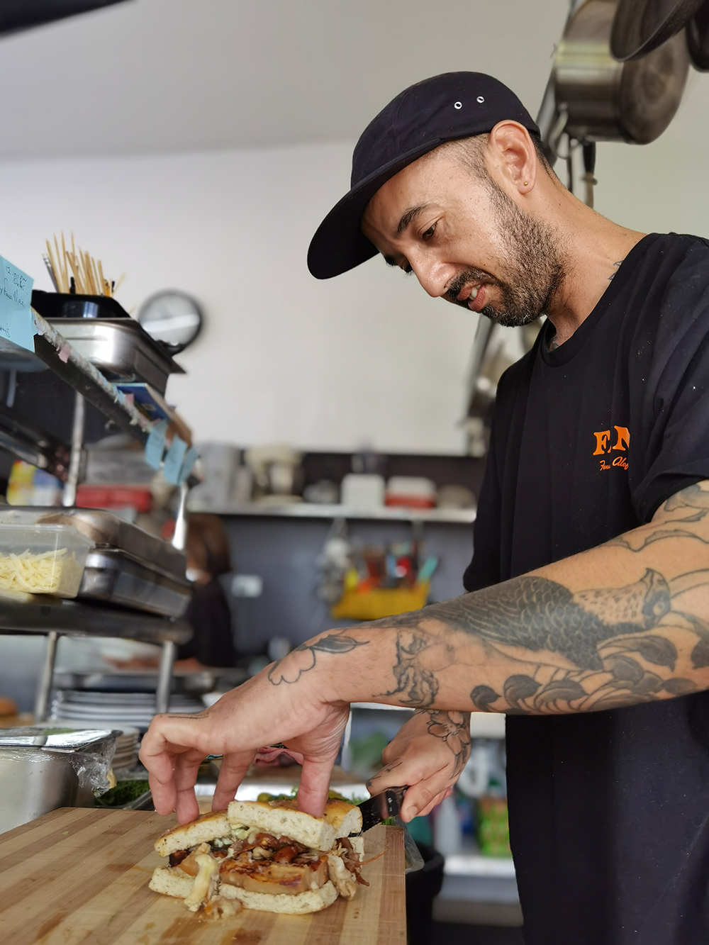 Chef Chris Skinner of cafe Fana, located at the Swanson complex at Fonuakula.