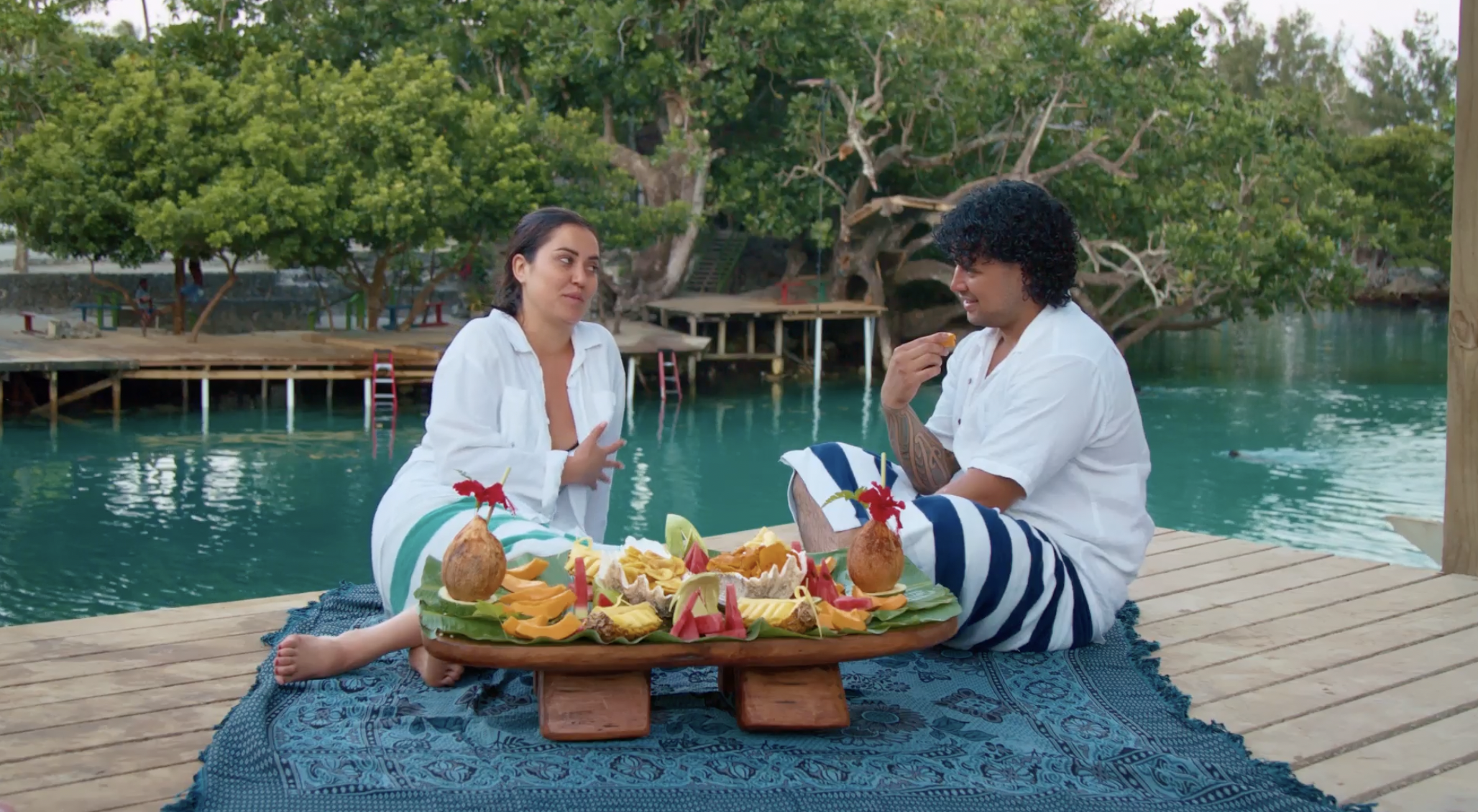 Steph and Piripi enjoy a date on Married At First Sight NZ. Photo / Warner Bros. Discovery