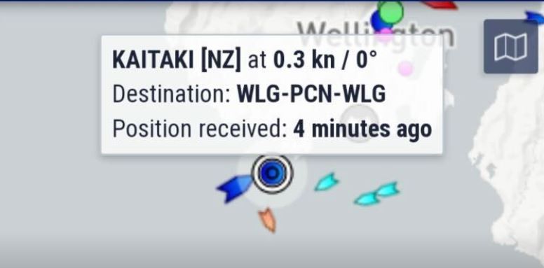 The AIS ship tracker shows the ferry was in a difficult spot with several vessels rushing to its aid. Image / Screenshot