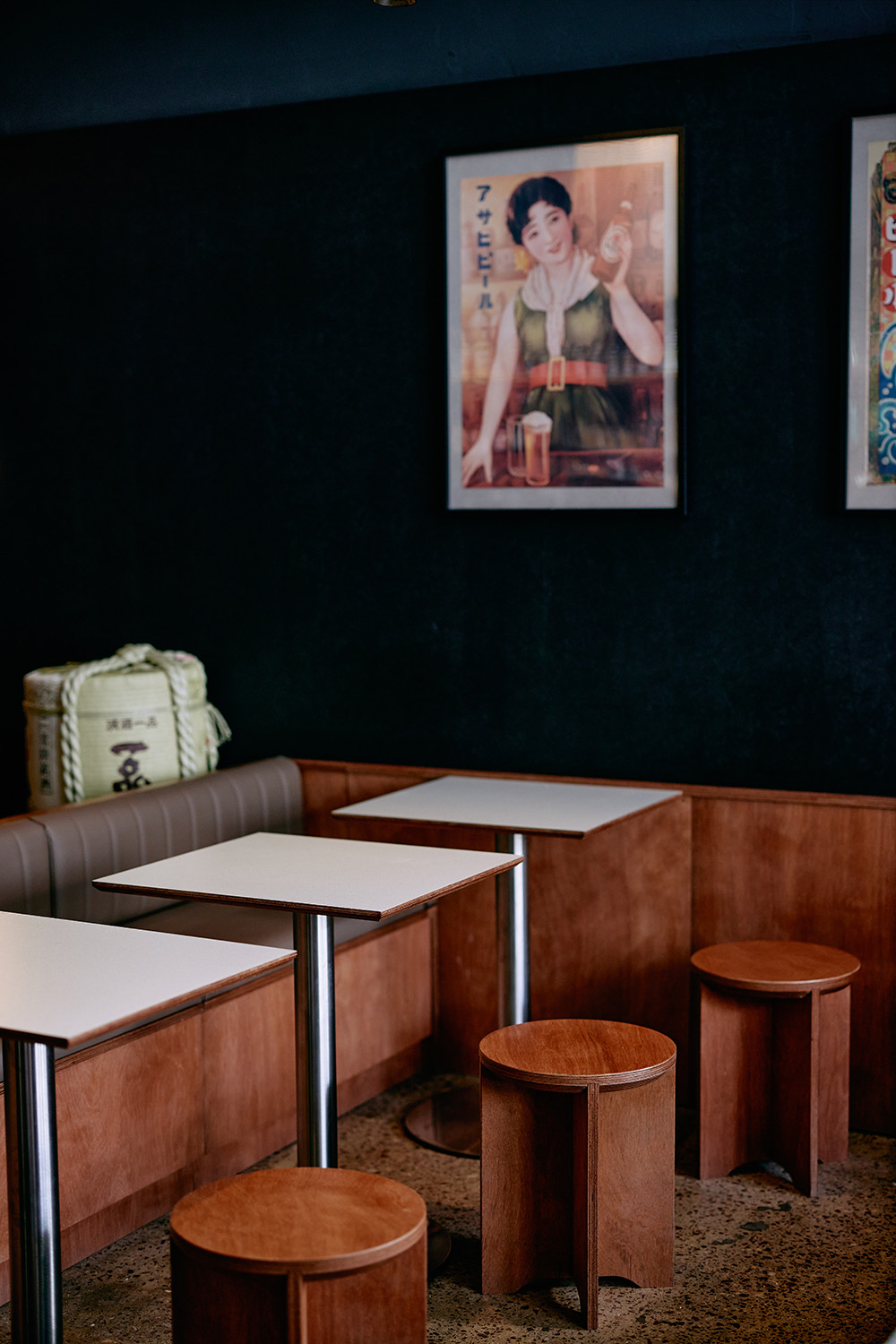 The dining room at Katsu Katsu is relaxed and sleek, purpose-built for casual dining. Photo / Babiche Martens