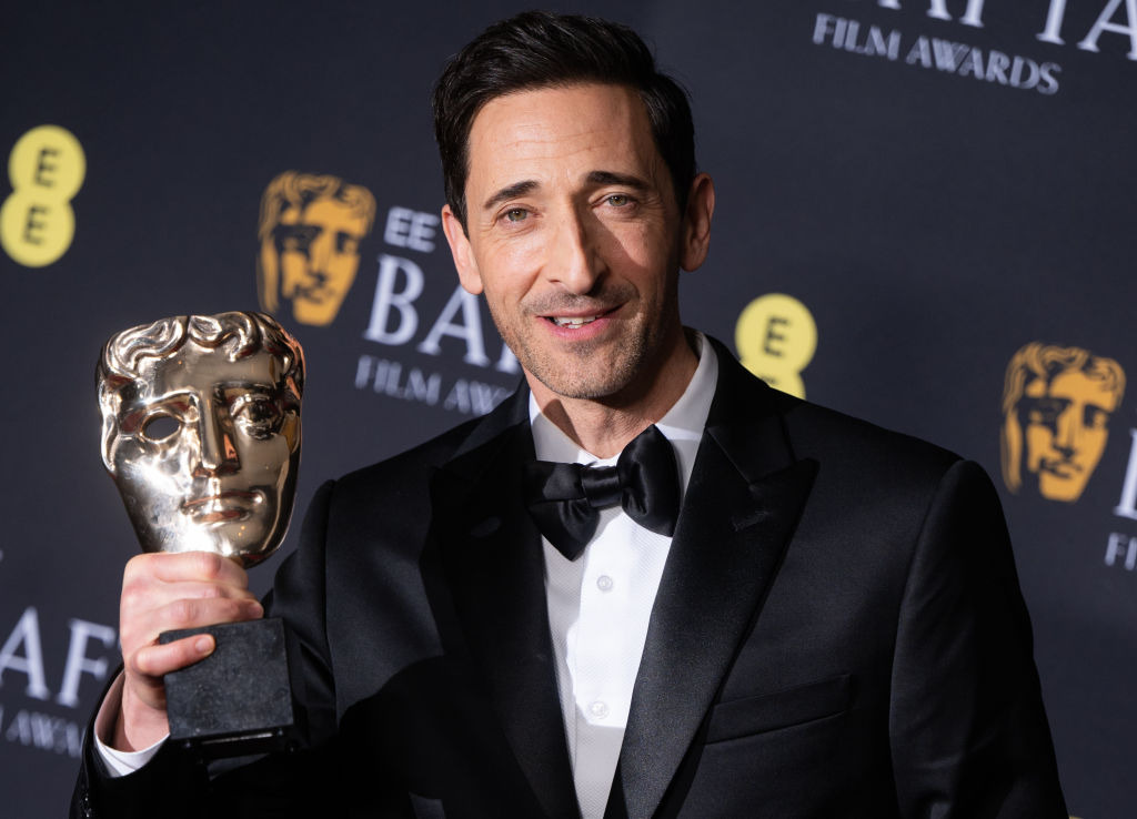 Adrien Brody, who played as a visionary architect in The Brutalist, walked away with four Baftas. Photo / Getty Images