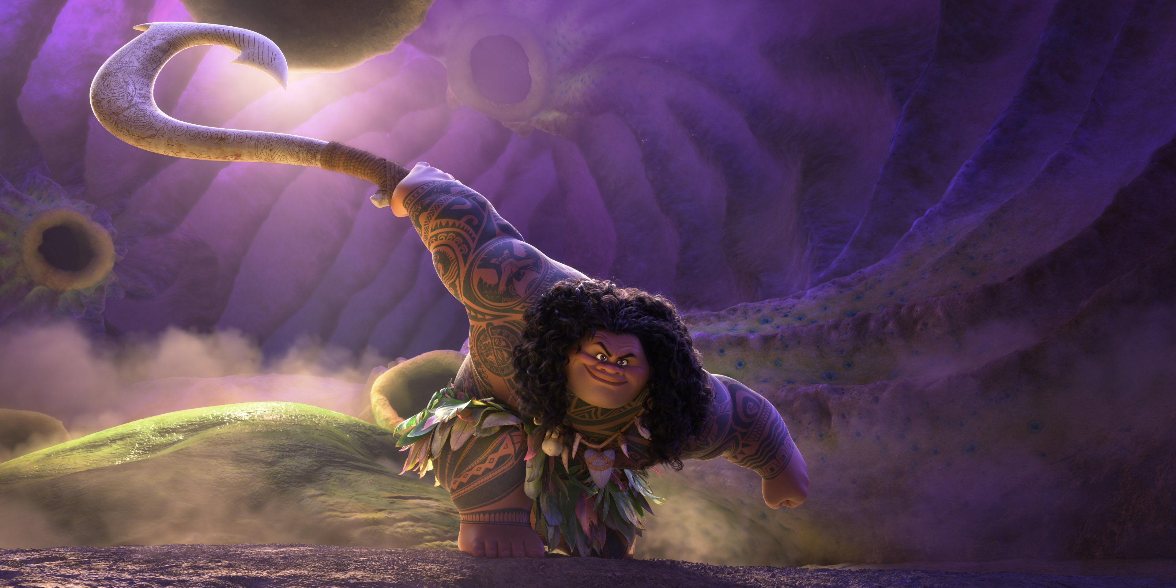 Maui the demigod is back - with jokes, still - in Moana 2. Photo / Disney