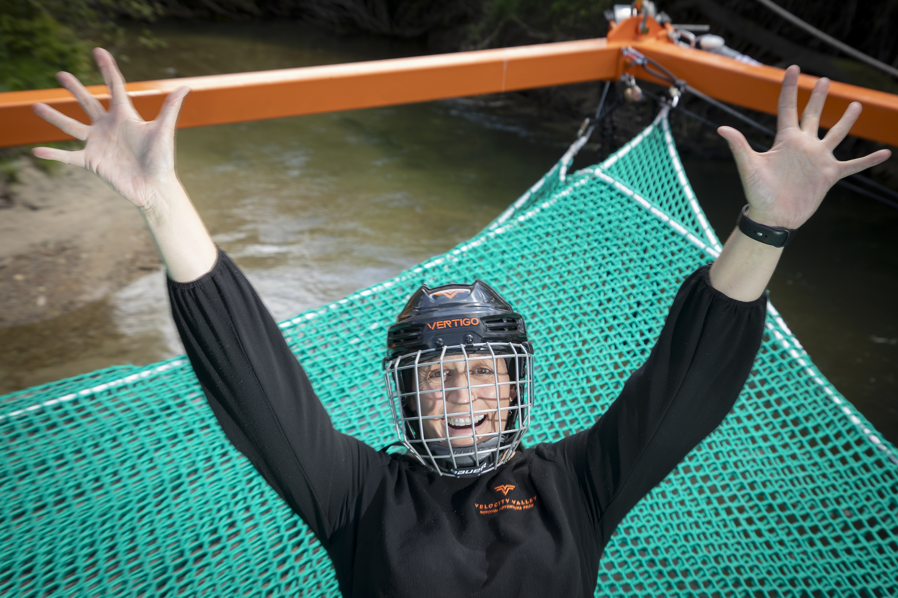 Velocity Valley general manager Debbie Guptill on the adventure operator's new ride, Vertigo. Photo / Andrew Warner