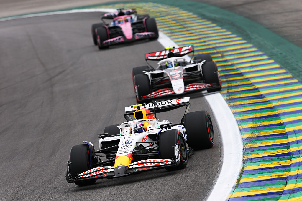 Liam Lawson on track during the F1 Grand Prix of Brazil at Autodromo Jose Carlos Pace. Photo / Getty Images