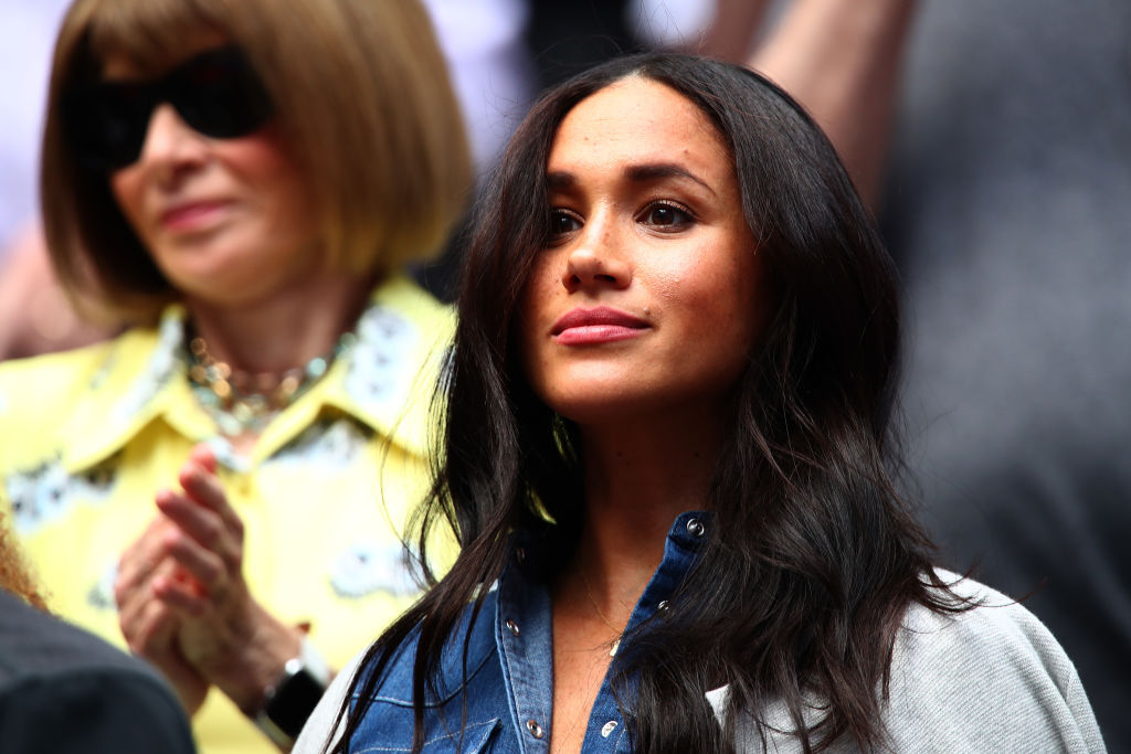 The Duchess is watching the game with Vogue's editor-in-chief Anna Wintour. Photo / Getty Images