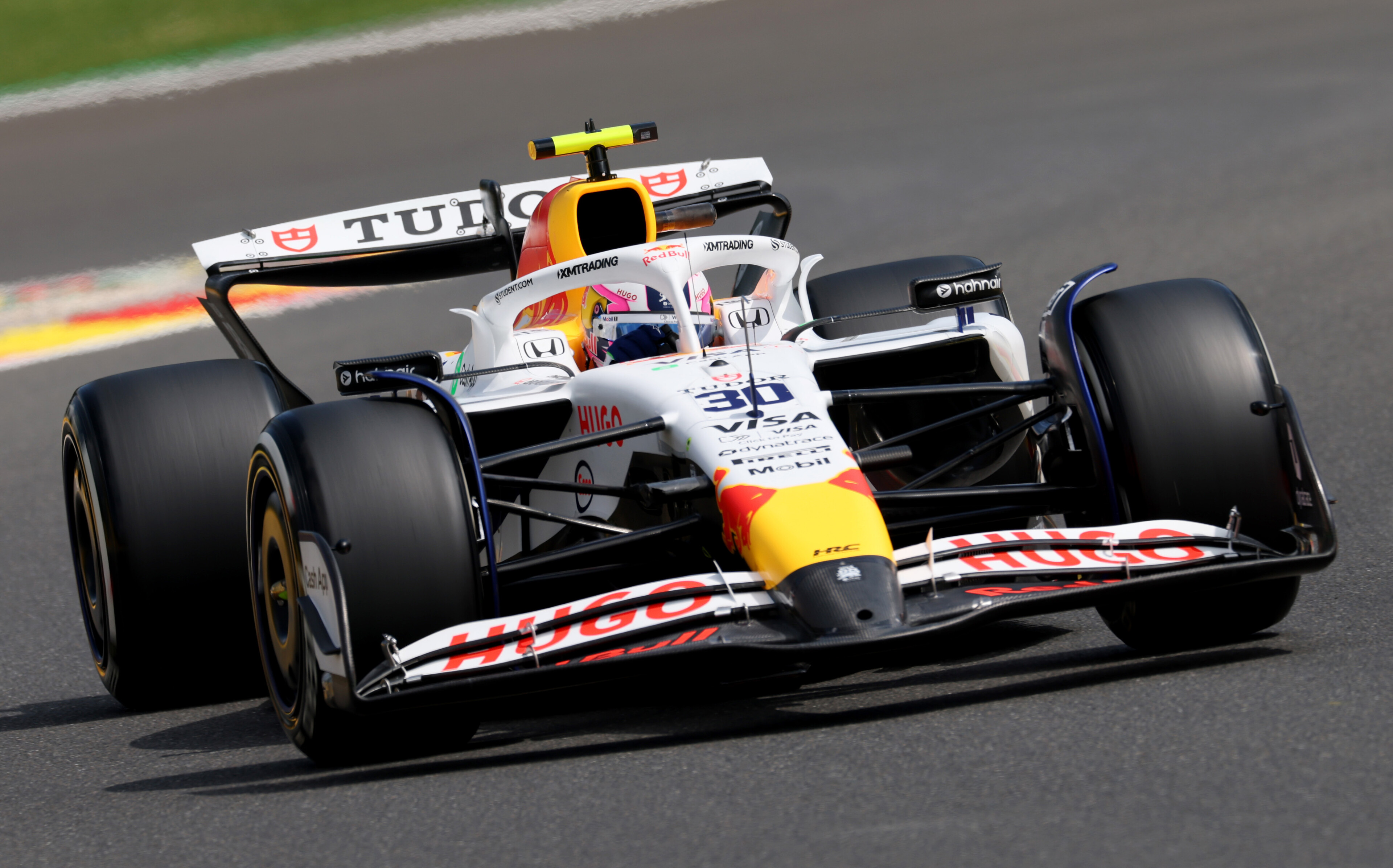 Liam Lawson at the Belgium Grand Prix at Spa-Francorchamps. Photo / Red Bull