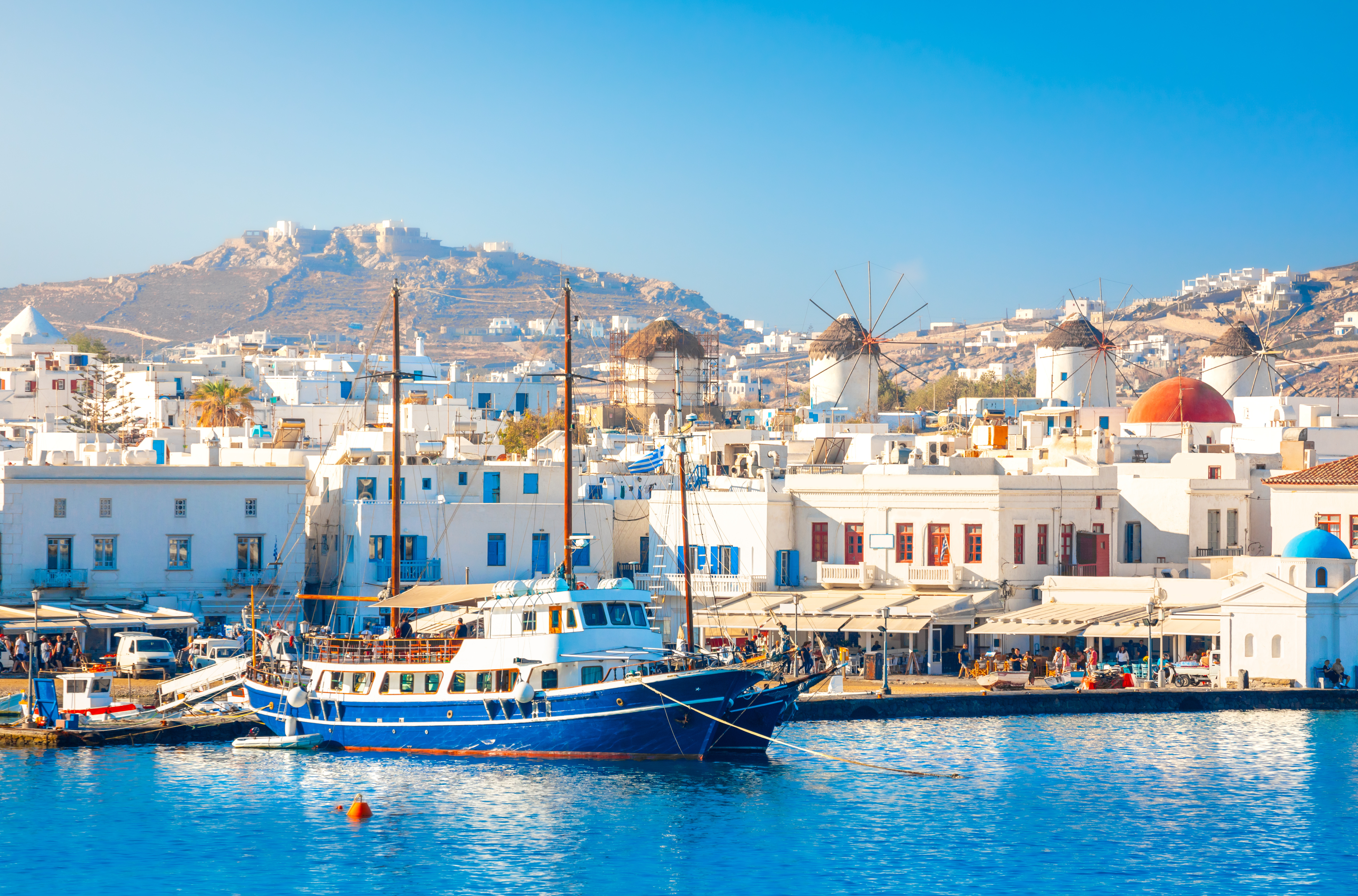 Mykonos, a celeb-favorite but costly destination, showcases boutiques, buzzing nightlife and a cultural side with a boat trip to Delos island. Photo / 123rf