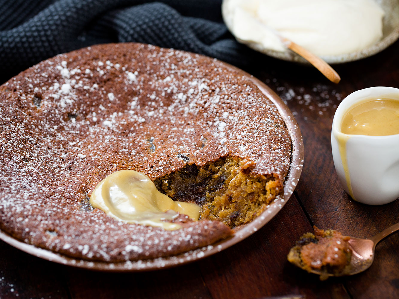Gluten-free date and honey pudding. Picture / Babiche Martens