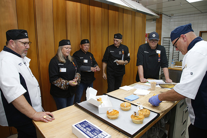 Judging for the 25th Bakels NZ Supreme Pie Awards.  Photo / Supplied